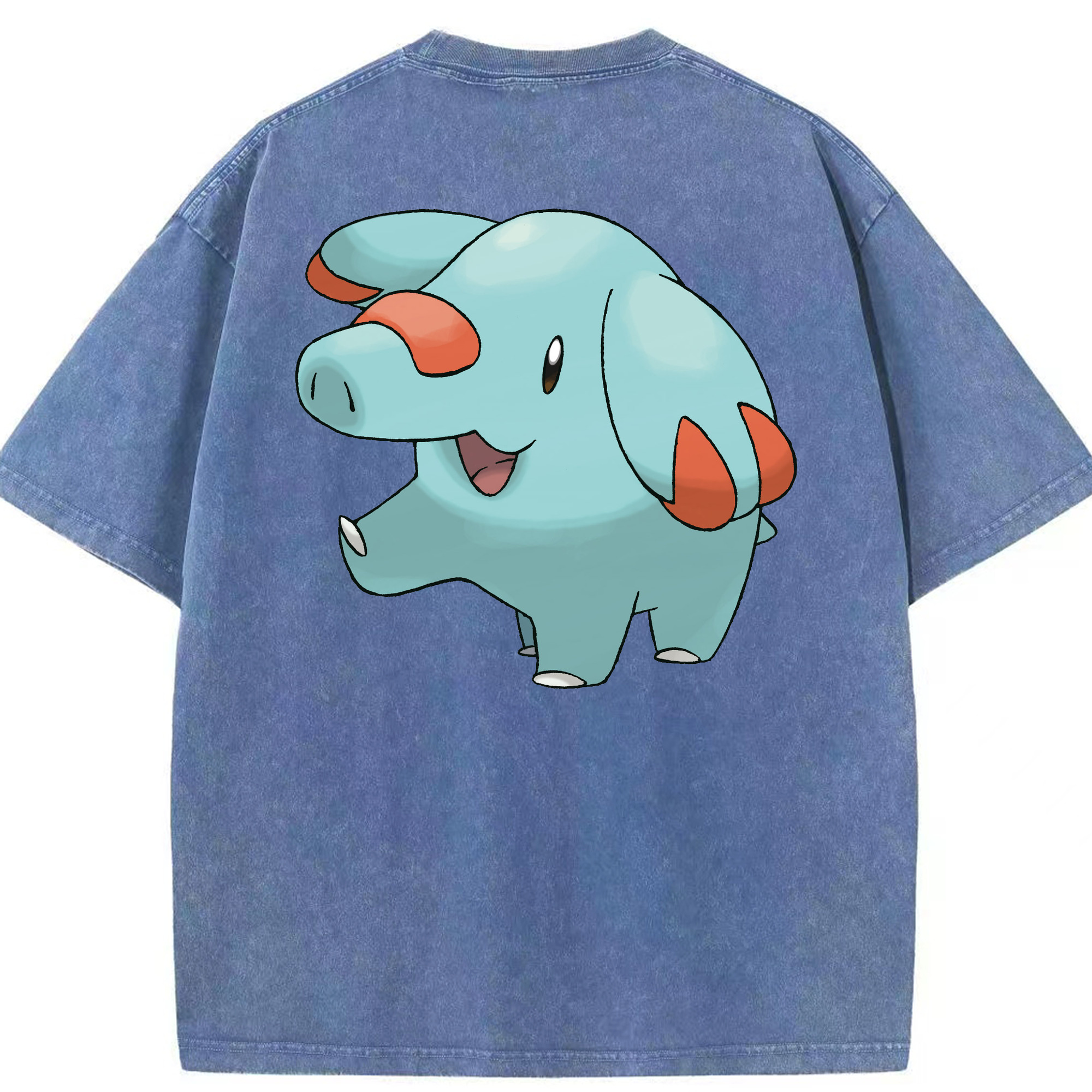 （画像用） ポケットモンスター Pokémon 綿100% ヴィンテージ風 半袖Tシャツ（背面プリント）