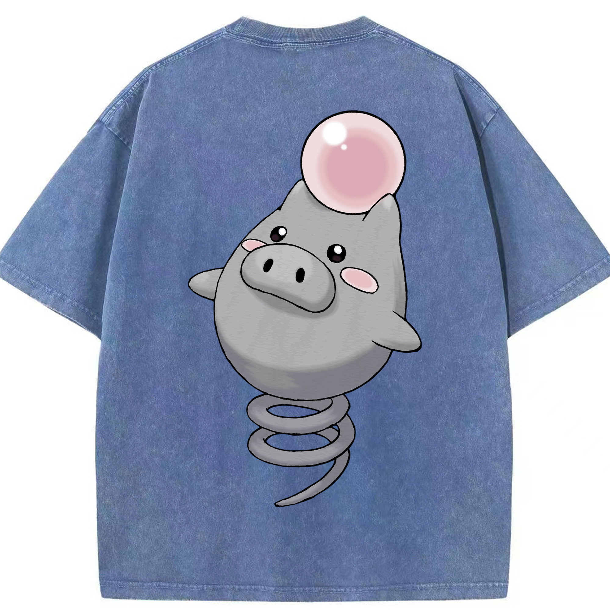 （画像用） ポケットモンスター Pokémon 綿100% ヴィンテージ風 半袖Tシャツ（背面プリント）