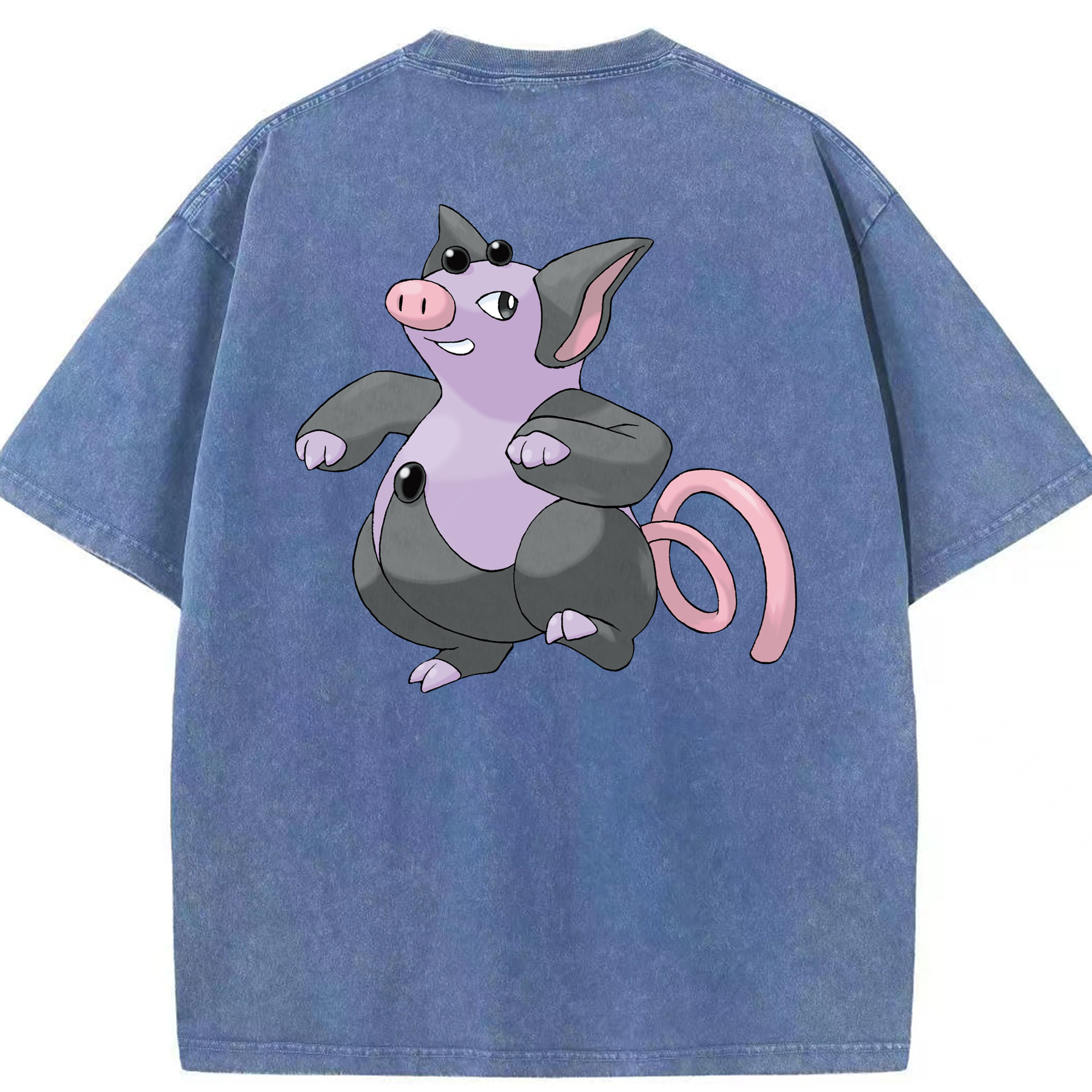 （画像用） ポケットモンスター Pokémon 綿100% ヴィンテージ風 半袖Tシャツ（背面プリント）