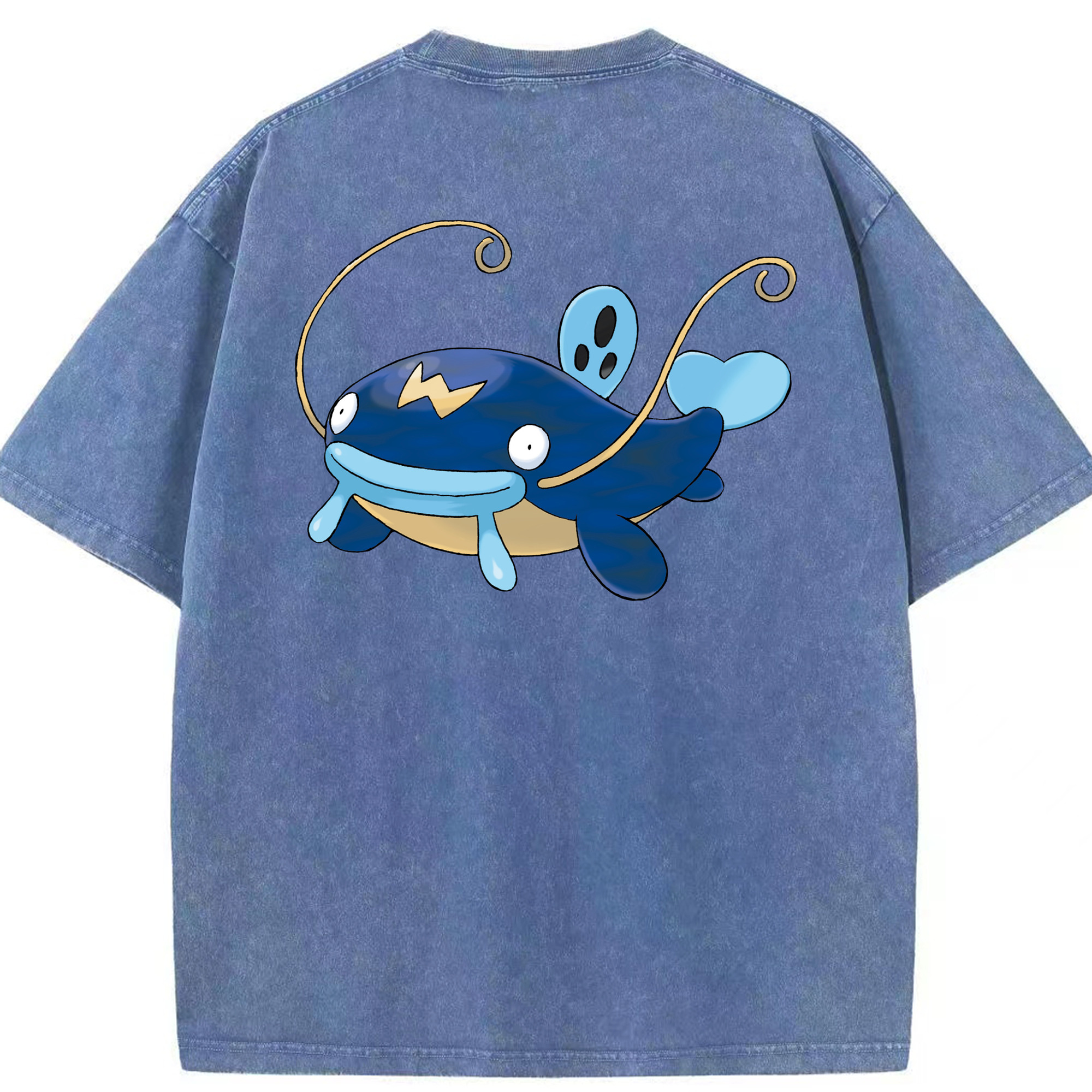 （画像用） ポケットモンスター Pokémon 綿100% ヴィンテージ風 半袖Tシャツ（背面プリント）