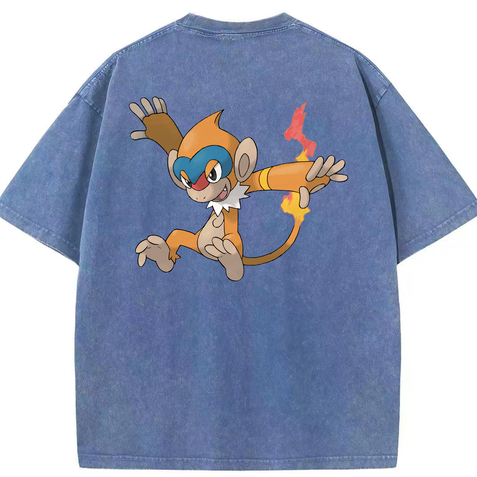 （画像用） ポケットモンスター Pokémon 綿100% ヴィンテージ風 半袖Tシャツ（背面プリント）