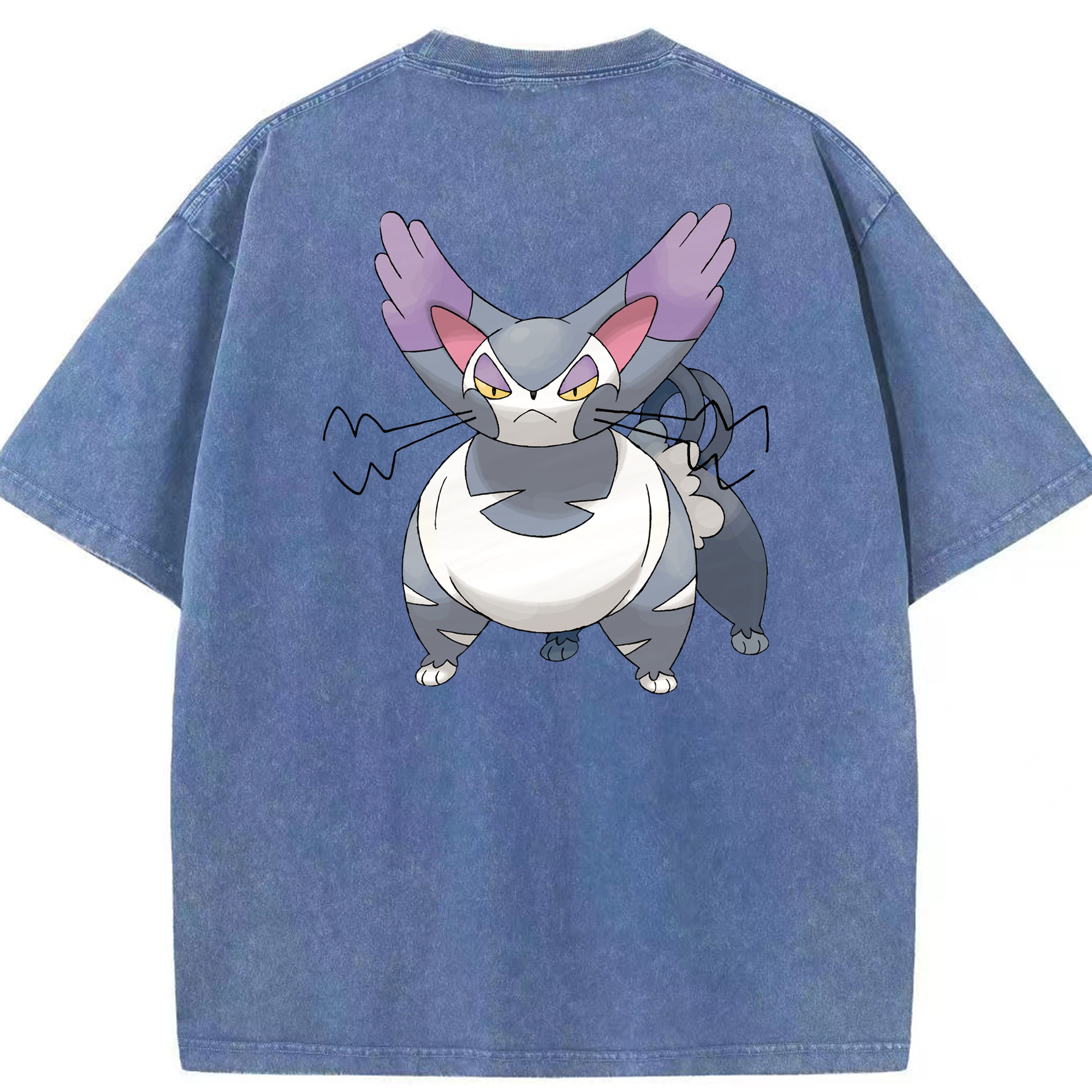 （画像用） ポケットモンスター Pokémon 綿100% ヴィンテージ風 半袖Tシャツ（背面プリント）