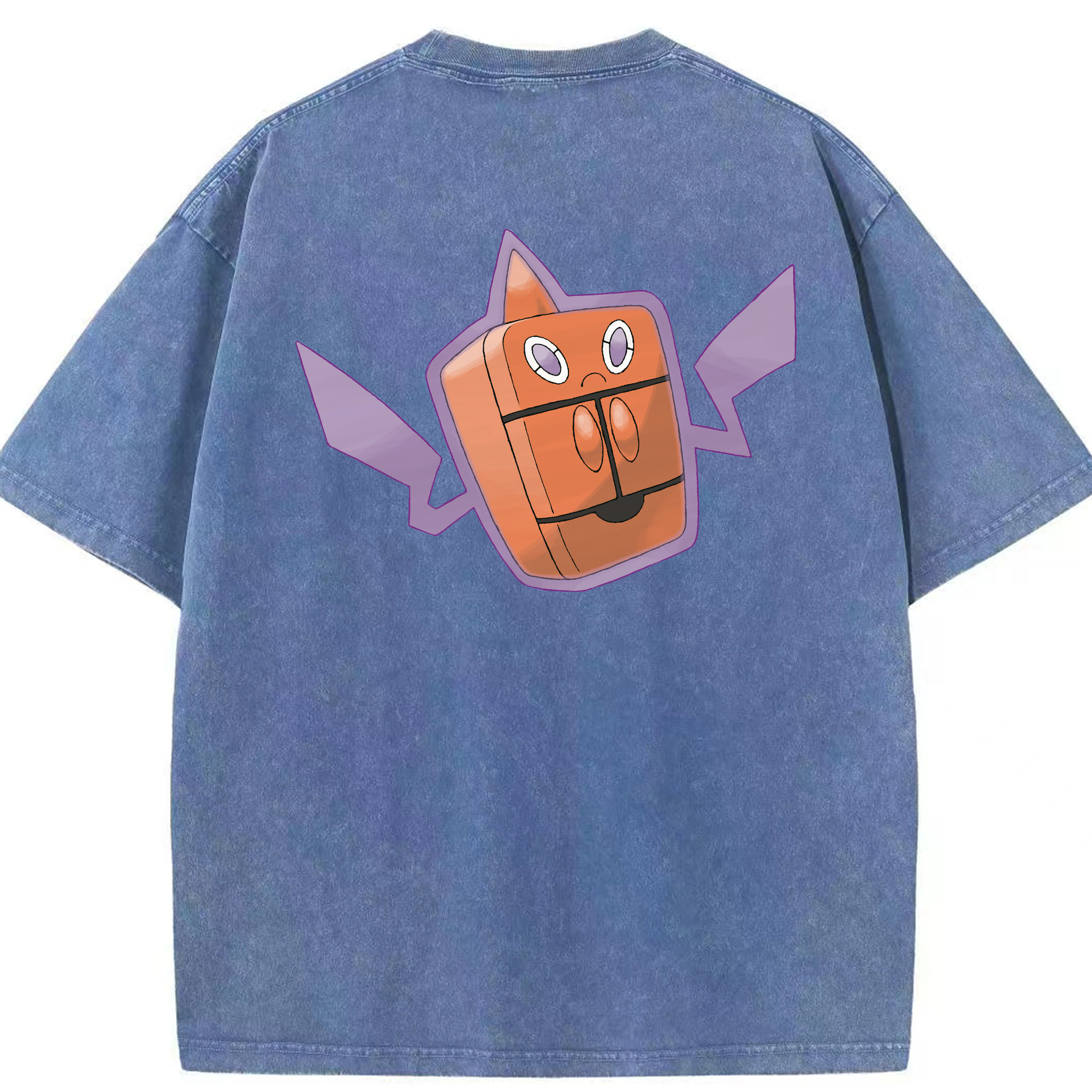 （画像用） ポケットモンスター Pokémon 綿100% ヴィンテージ風 半袖Tシャツ（背面プリント）