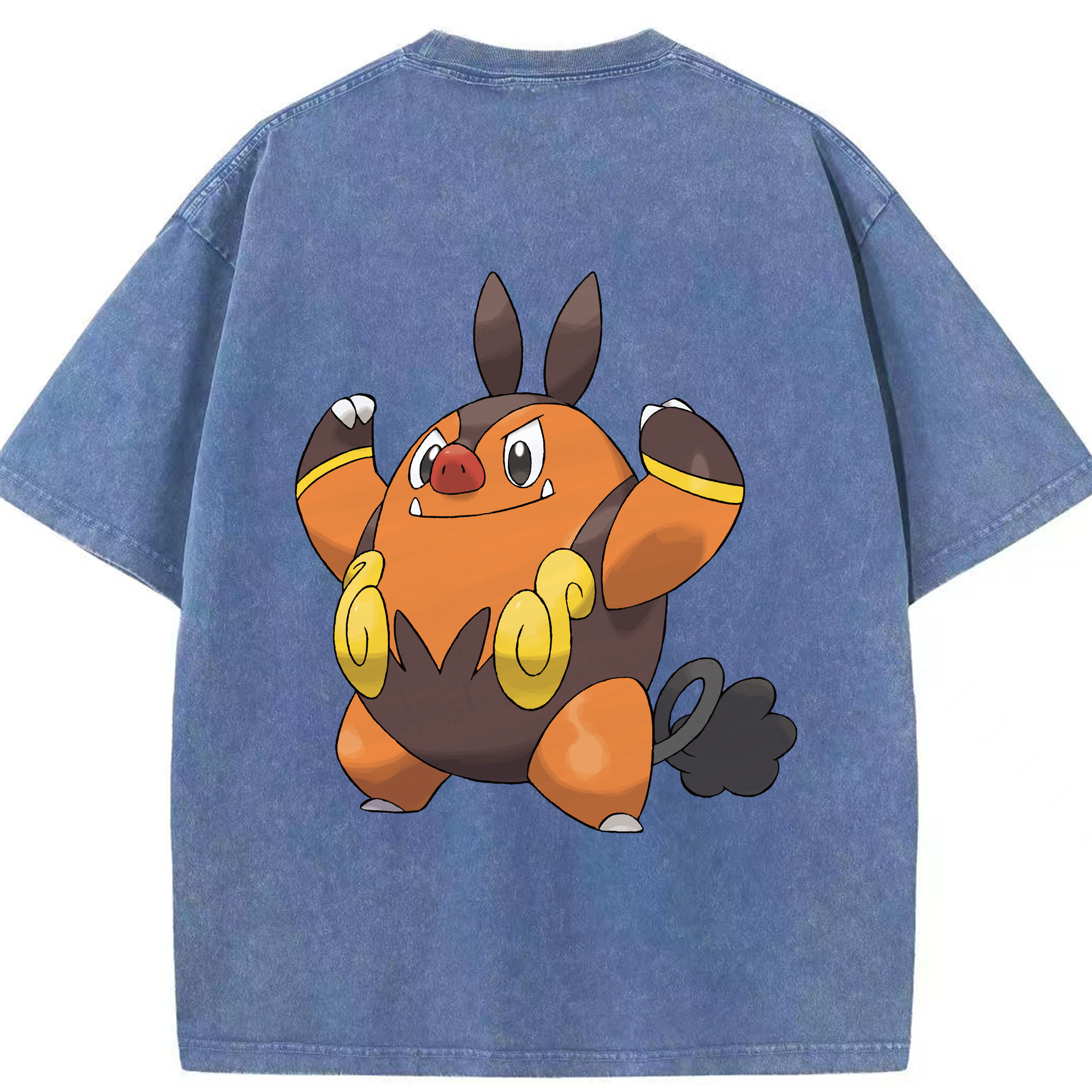 （画像用） ポケットモンスター Pokémon 綿100% ヴィンテージ風 半袖Tシャツ（背面プリント）