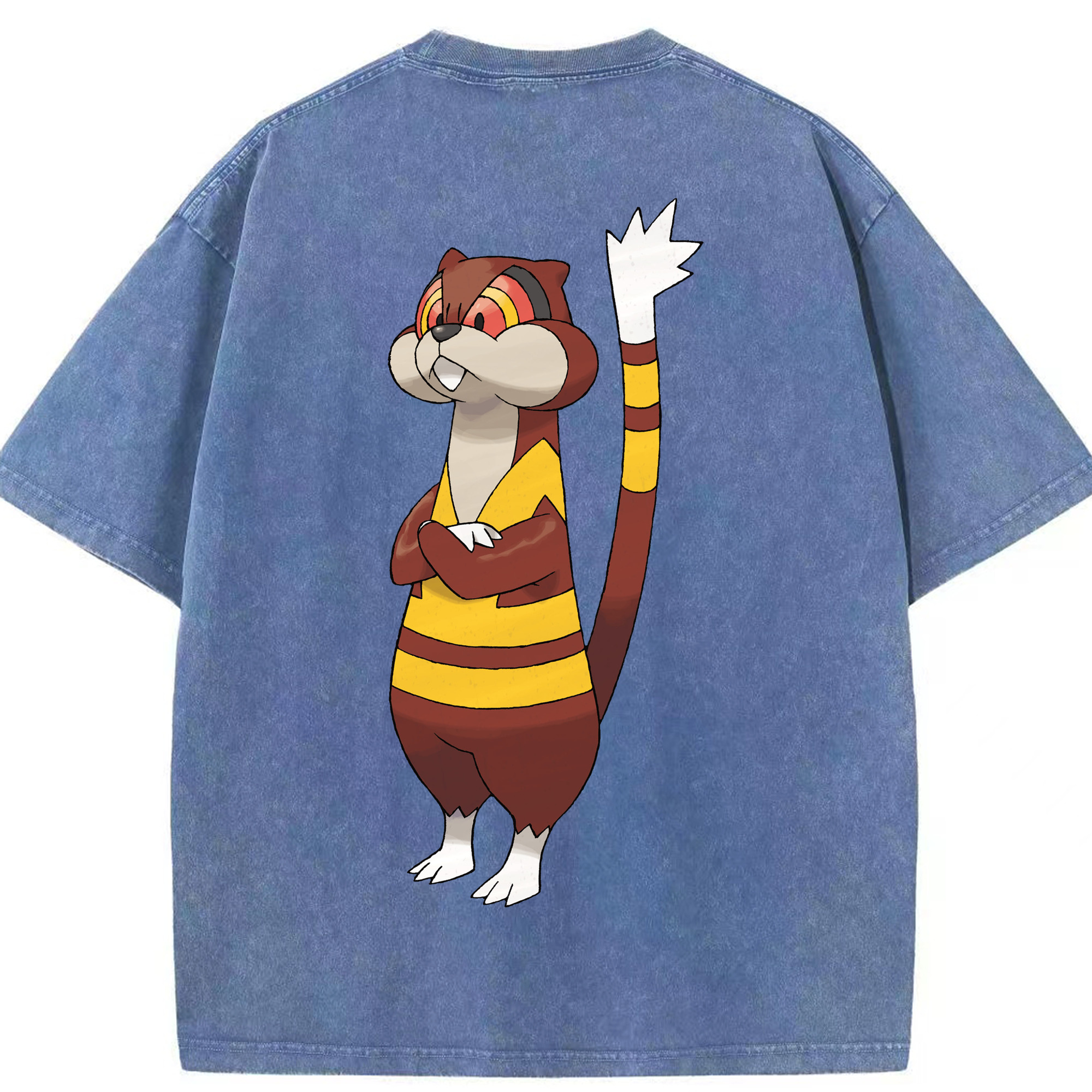 （画像用） ポケットモンスター Pokémon 綿100% ヴィンテージ風 半袖Tシャツ（背面プリント）