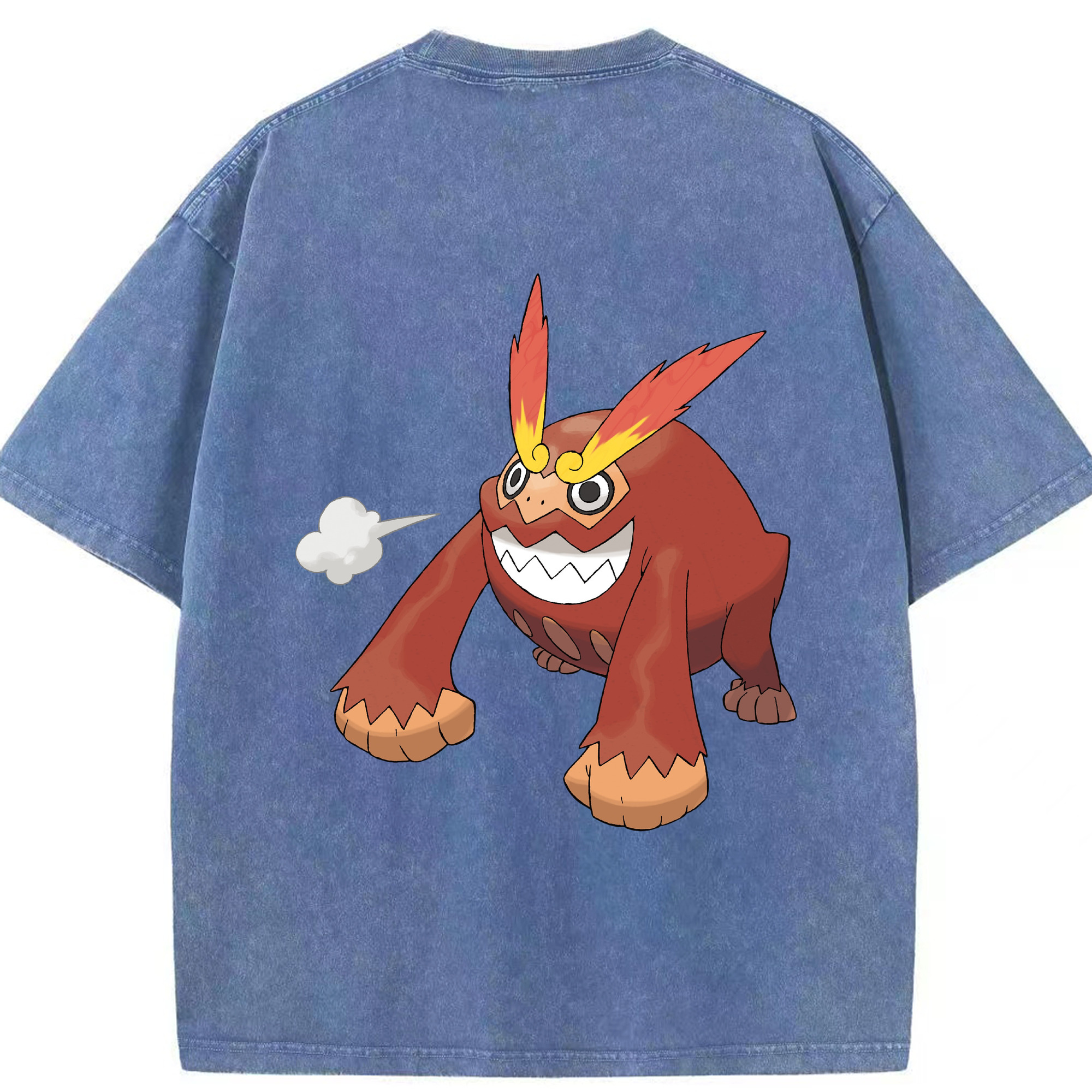 （画像用） ポケットモンスター Pokémon 綿100% ヴィンテージ風 半袖Tシャツ（背面プリント）