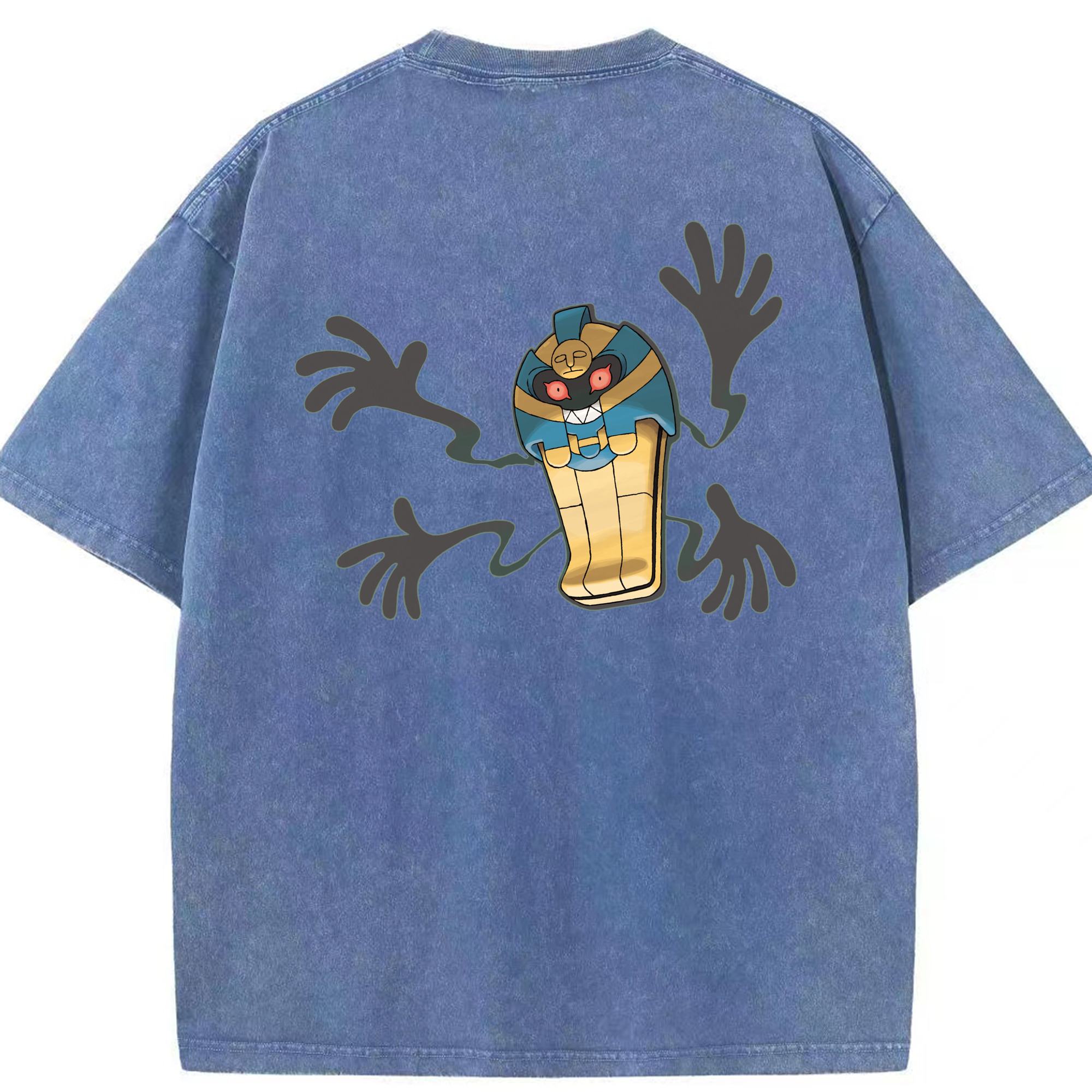 （画像用） ポケットモンスター Pokémon 綿100% ヴィンテージ風 半袖Tシャツ（背面プリント）