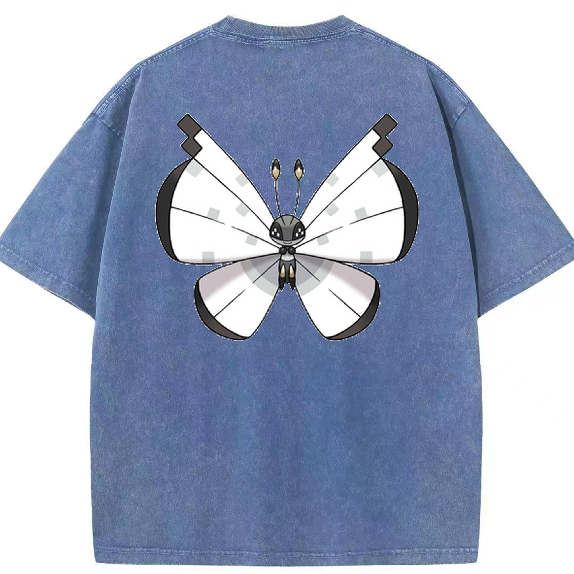 （画像用） ポケットモンスター Pokémon 綿100% ヴィンテージ風 半袖Tシャツ（背面プリント）