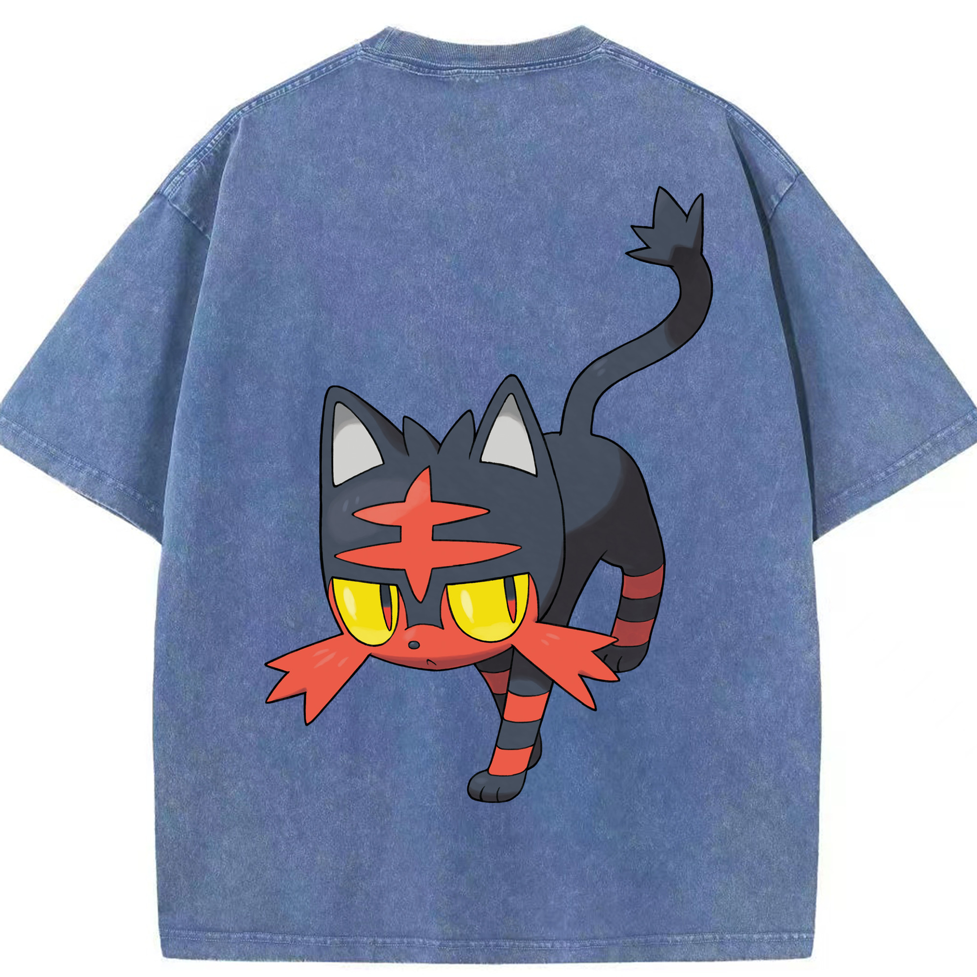 （画像用） ポケットモンスター Pokémon 綿100% ヴィンテージ風 半袖Tシャツ（背面プリント）