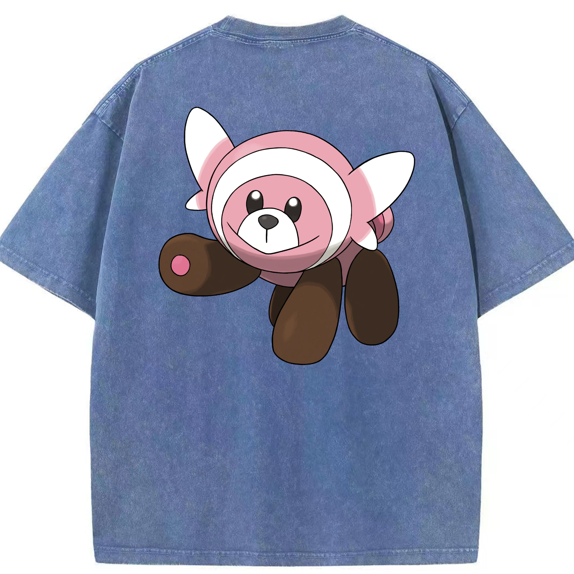 （画像用） ポケットモンスター Pokémon 綿100% ヴィンテージ風 半袖Tシャツ（背面プリント）