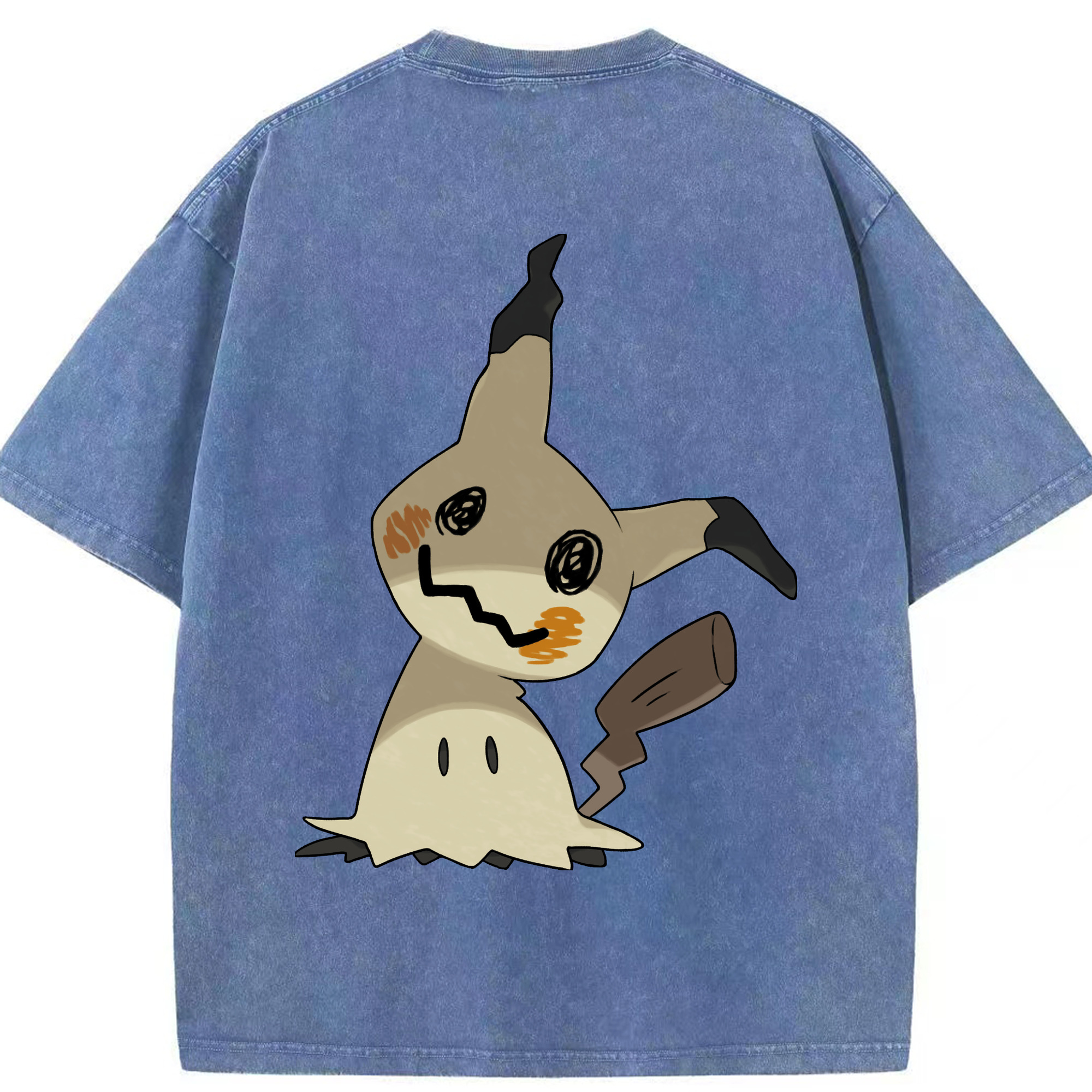 （画像用） ポケットモンスター Pokémon 綿100% ヴィンテージ風 半袖Tシャツ（背面プリント）