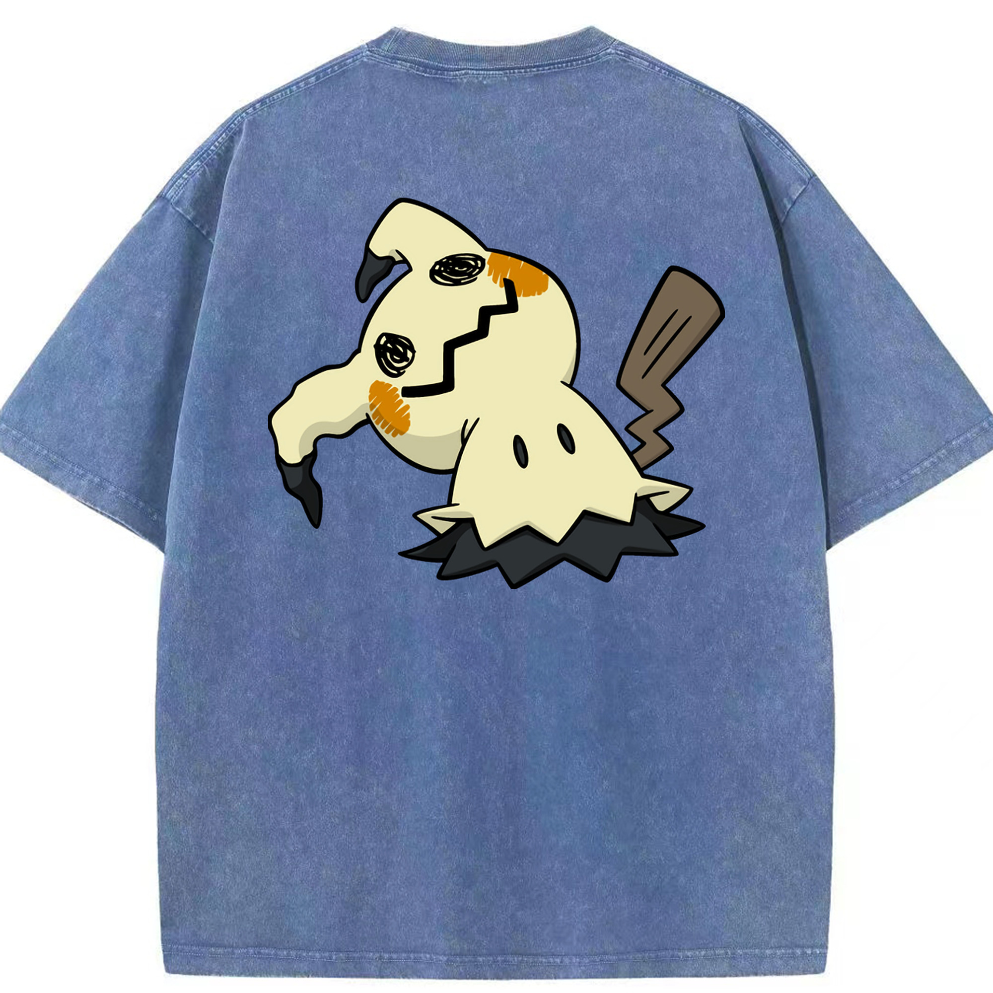 （画像用） ポケットモンスター Pokémon 綿100% ヴィンテージ風 半袖Tシャツ（背面プリント）