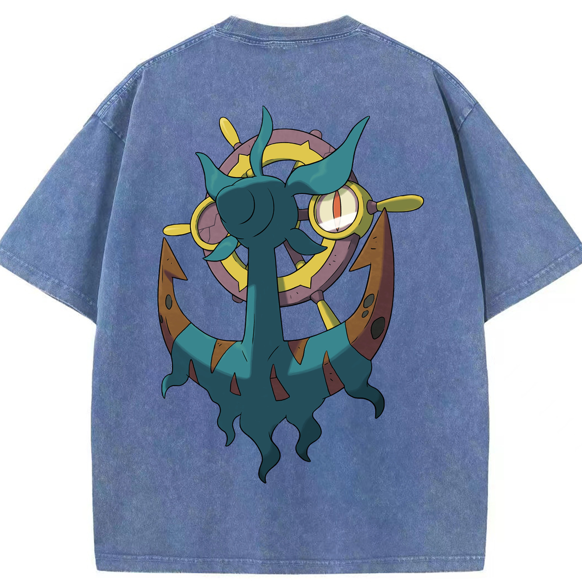 （画像用） ポケットモンスター Pokémon 綿100% ヴィンテージ風 半袖Tシャツ（背面プリント）