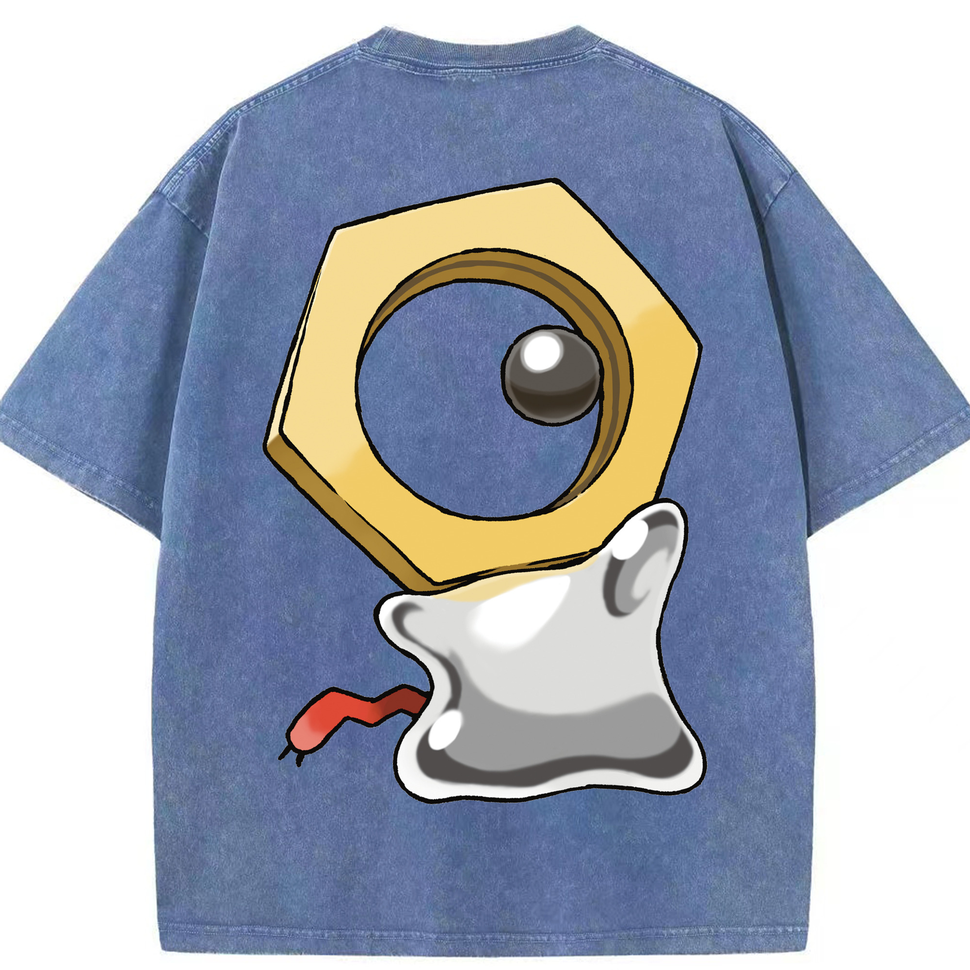 （画像用） ポケットモンスター Pokémon 綿100% ヴィンテージ風 半袖Tシャツ（背面プリント）