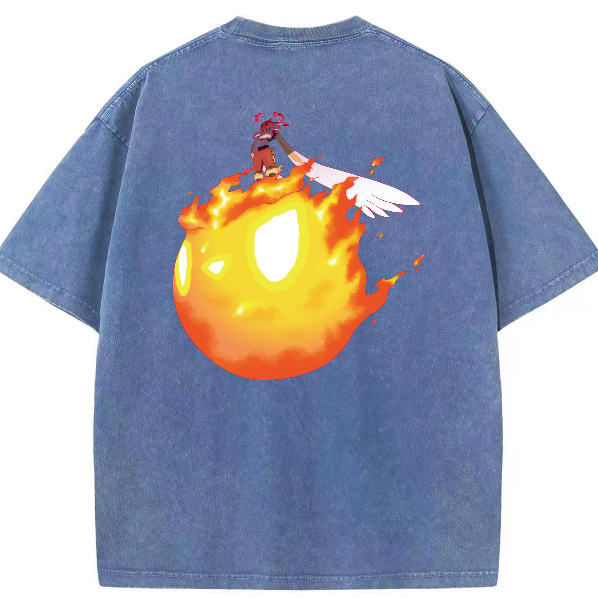 （画像用） ポケットモンスター Pokémon 綿100% ヴィンテージ風 半袖Tシャツ（背面プリント）