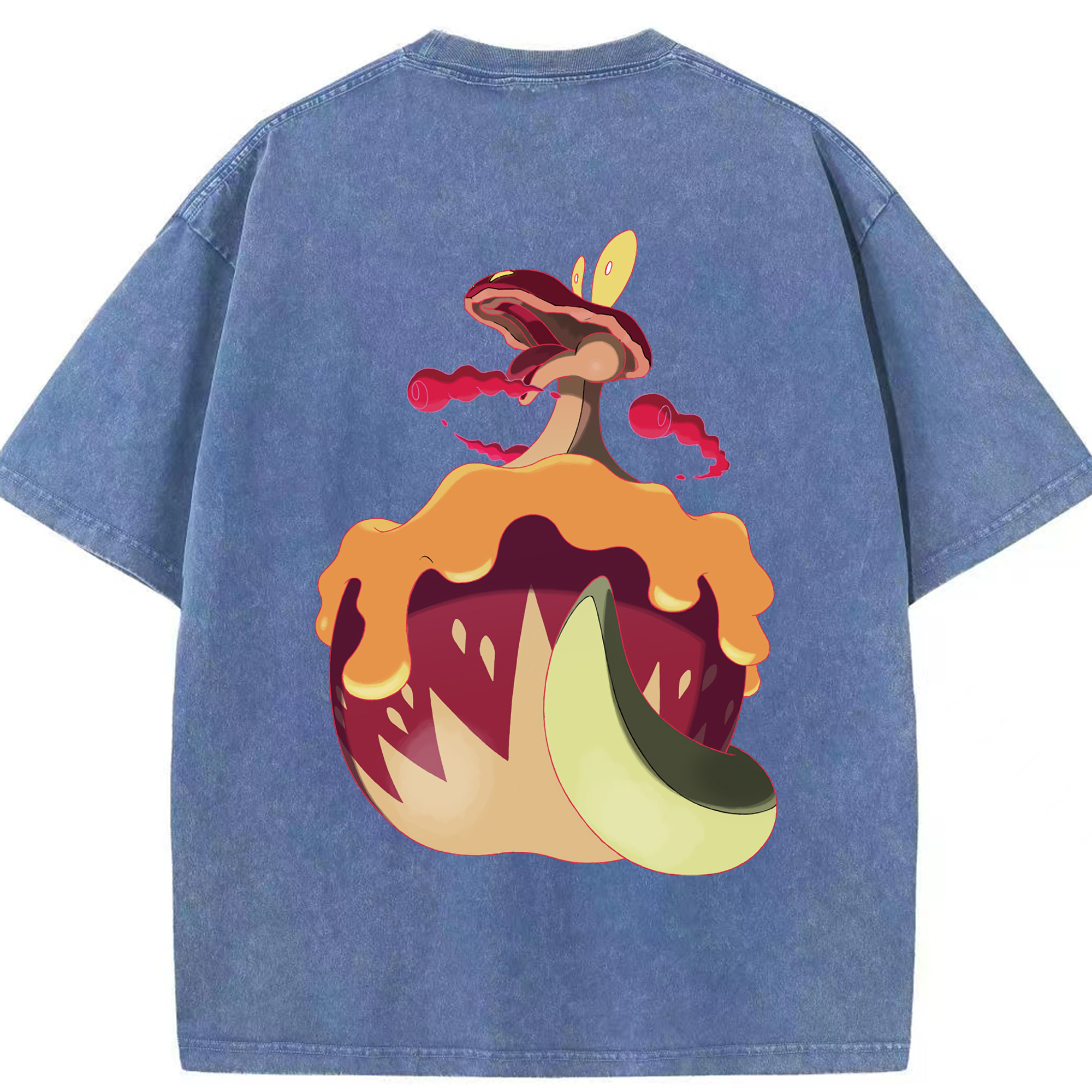 （画像用） ポケットモンスター Pokémon 綿100% ヴィンテージ風 半袖Tシャツ（背面プリント）