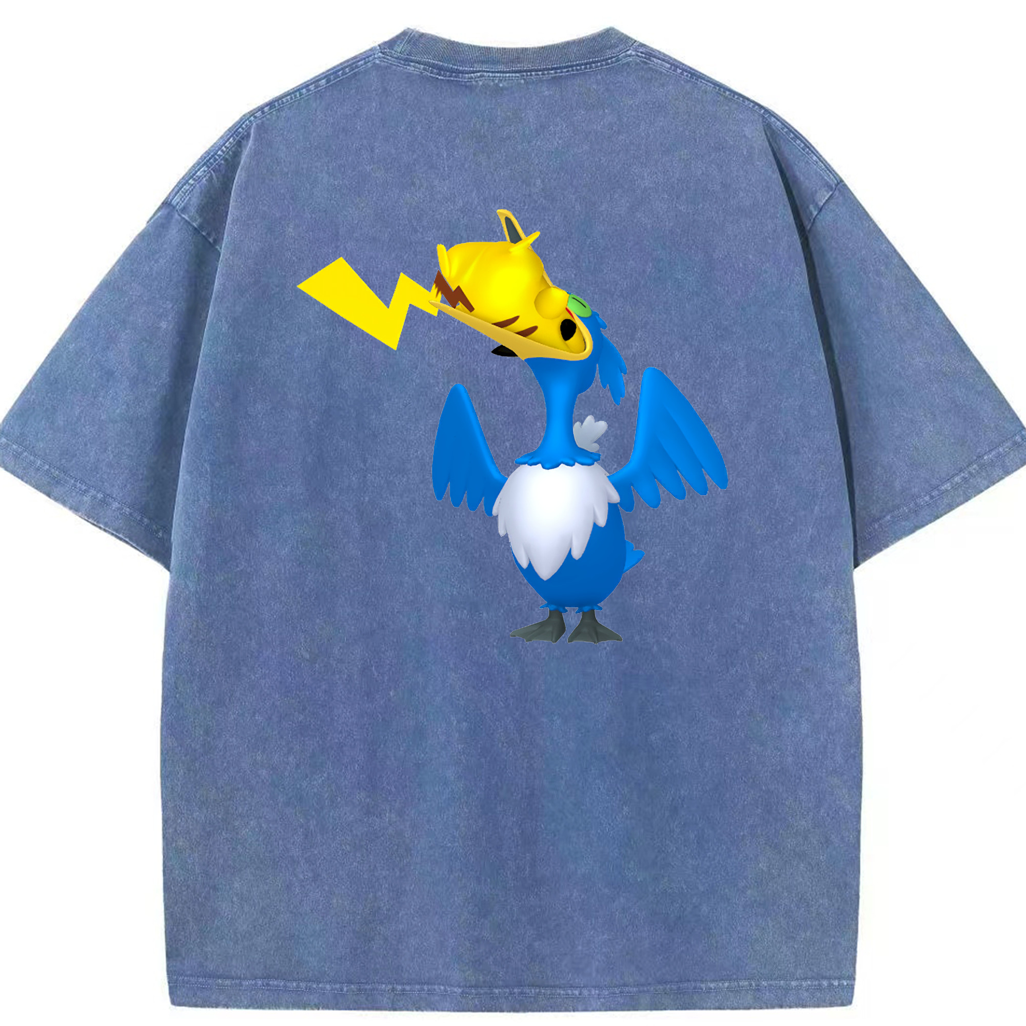 （画像用） ポケットモンスター Pokémon 綿100% ヴィンテージ風 半袖Tシャツ（背面プリント）
