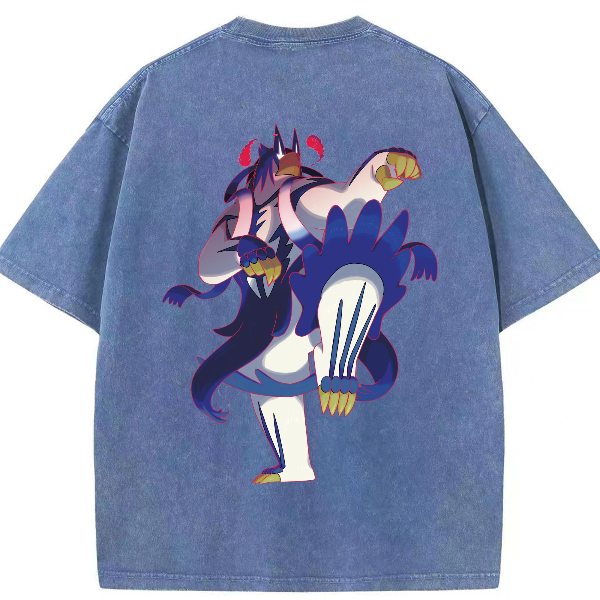 （画像用） ポケットモンスター Pokémon 綿100% ヴィンテージ風 半袖Tシャツ（背面プリント）