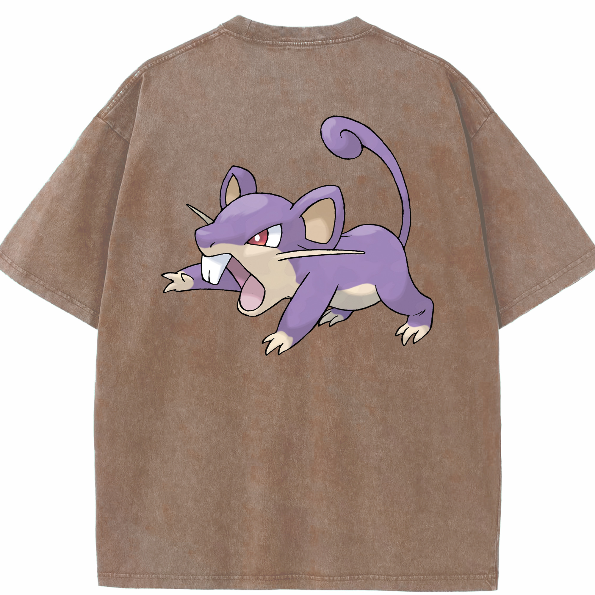 （画像用） ポケットモンスター Pokémon 綿100% ヴィンテージ風 半袖Tシャツ（背面プリント）