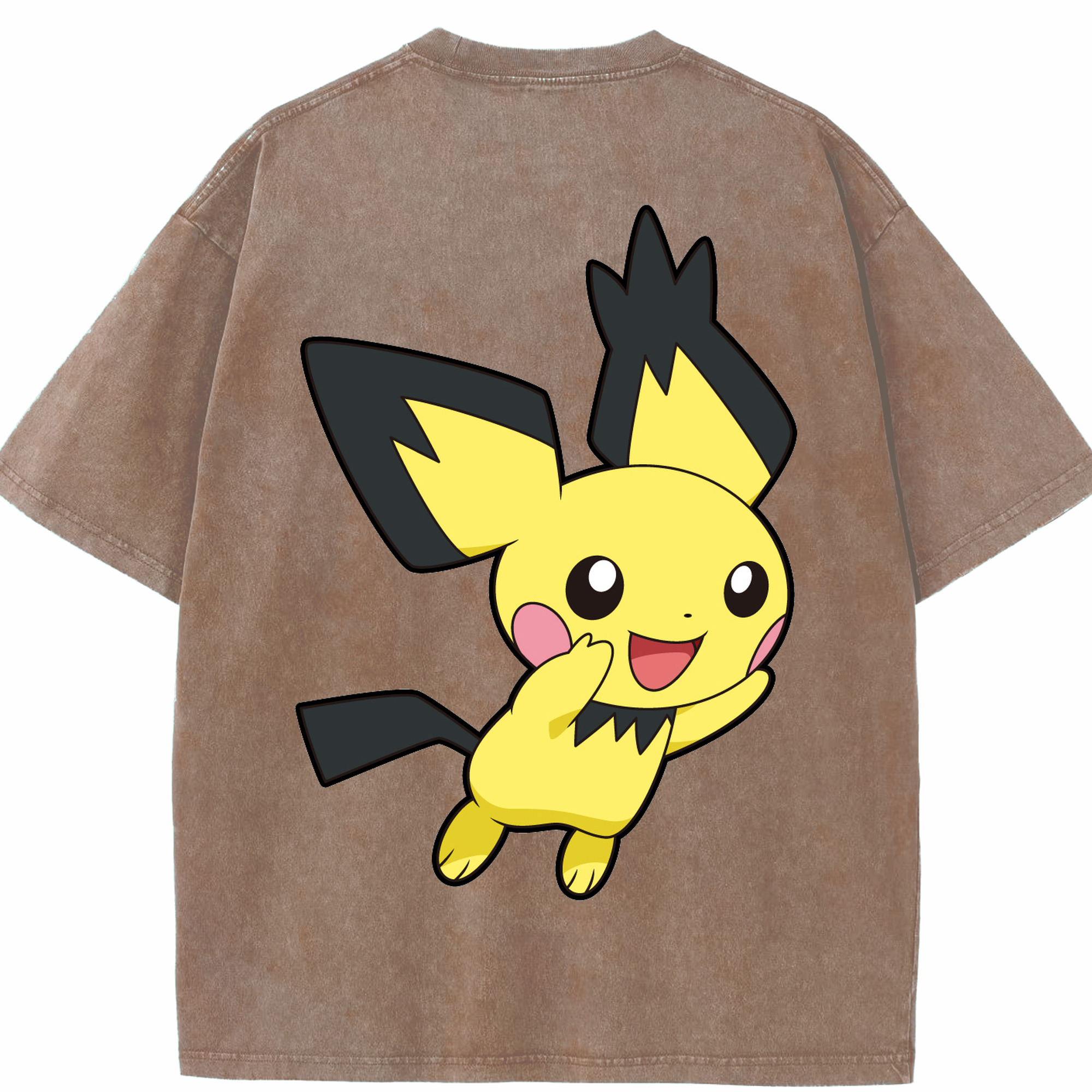 （画像用） ポケットモンスター Pokémon 綿100% ヴィンテージ風 半袖Tシャツ（背面プリント）