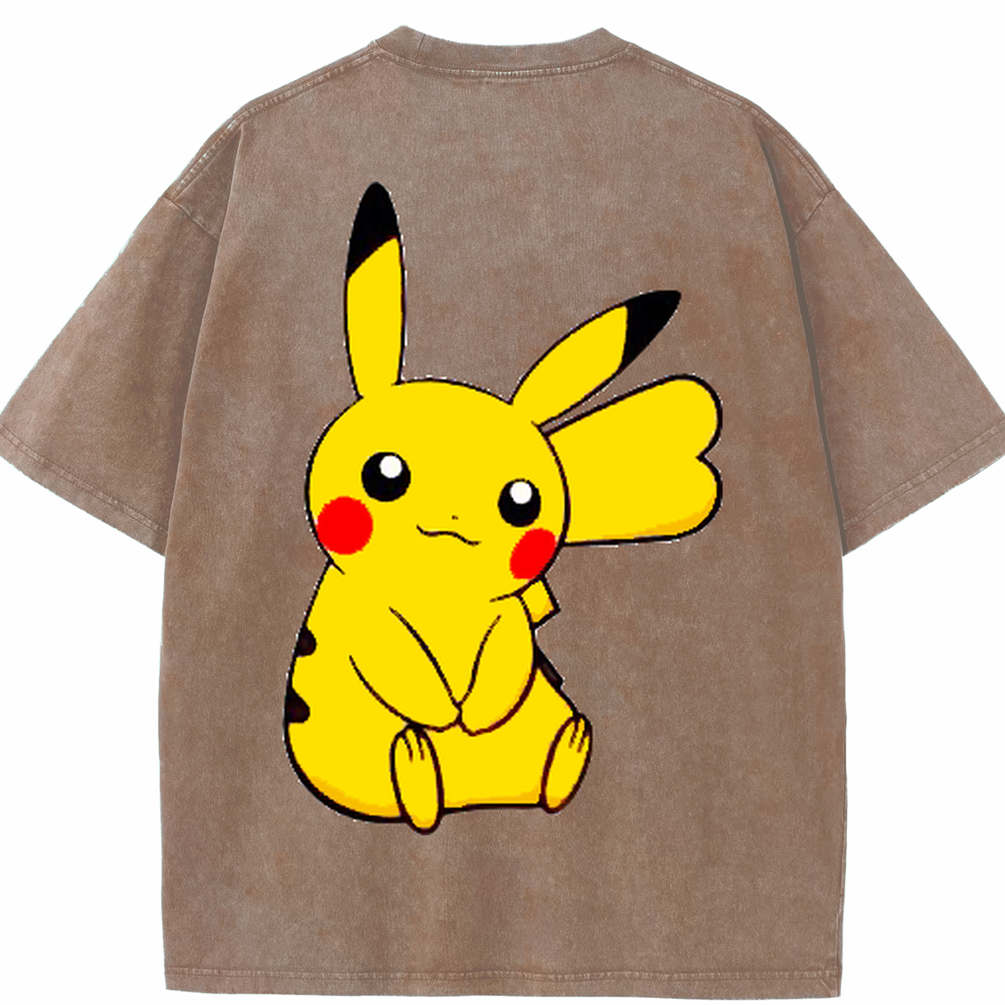 （画像用） ポケットモンスター Pokémon 綿100% ヴィンテージ風 半袖Tシャツ（背面プリント）