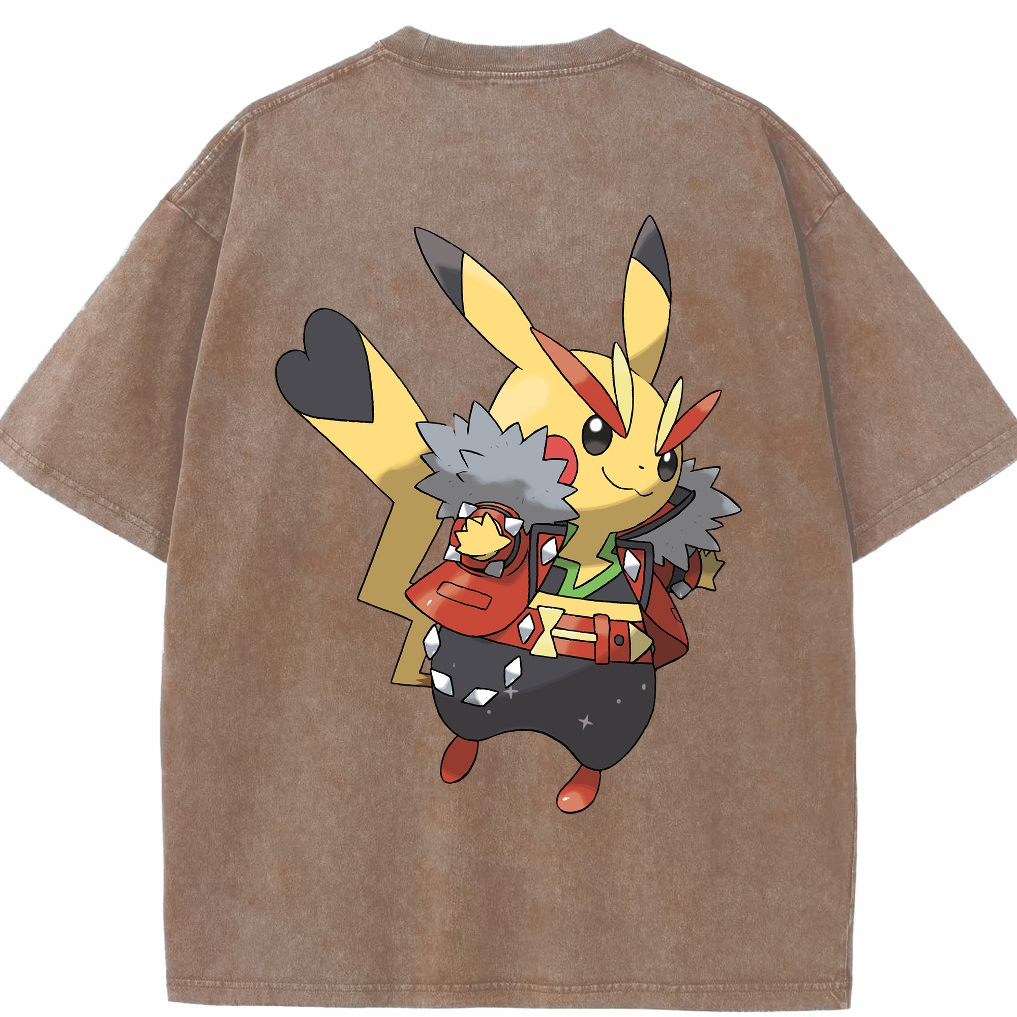 （画像用） ポケットモンスター Pokémon 綿100% ヴィンテージ風 半袖Tシャツ（背面プリント）