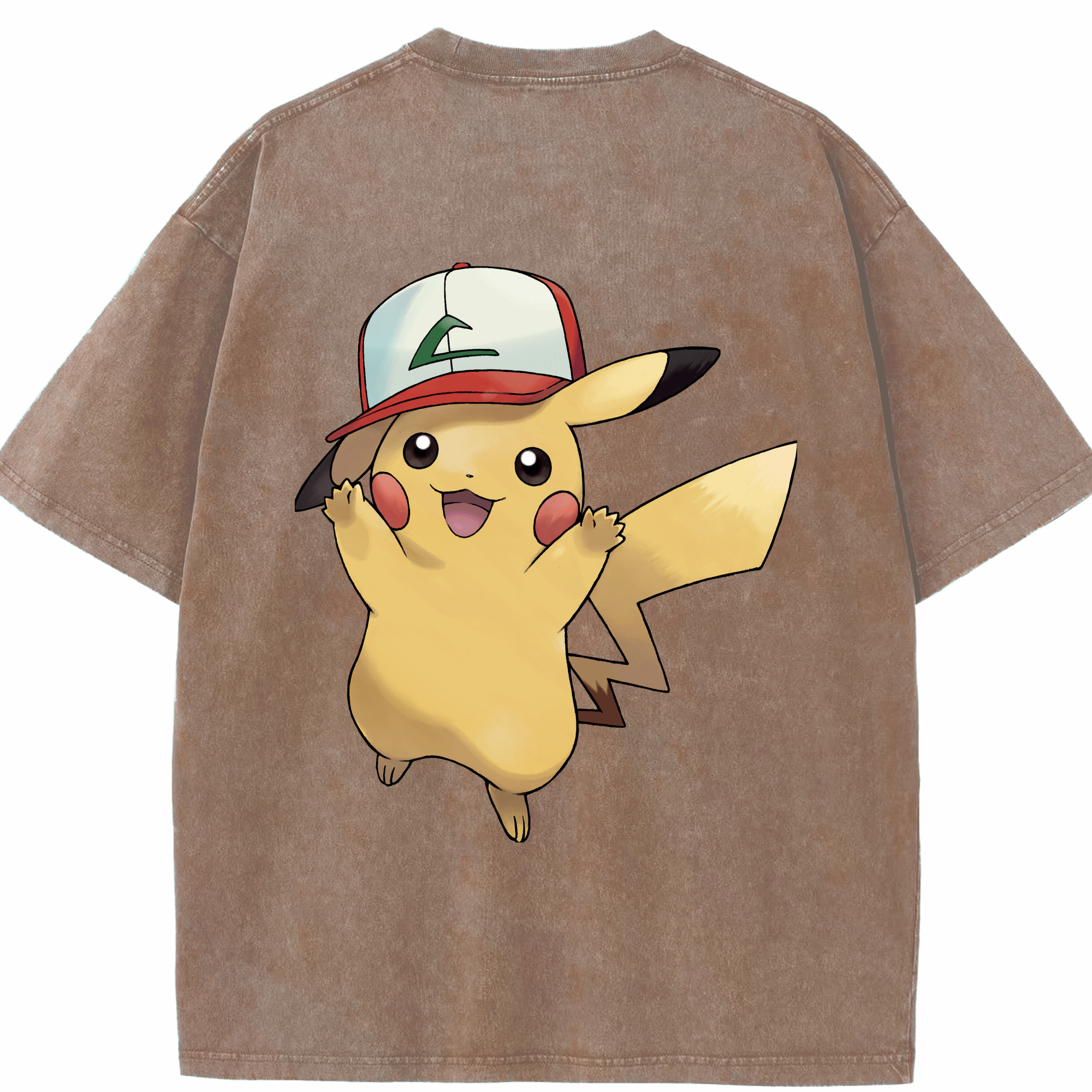 （画像用） ポケットモンスター Pokémon 綿100% ヴィンテージ風 半袖Tシャツ（背面プリント）
