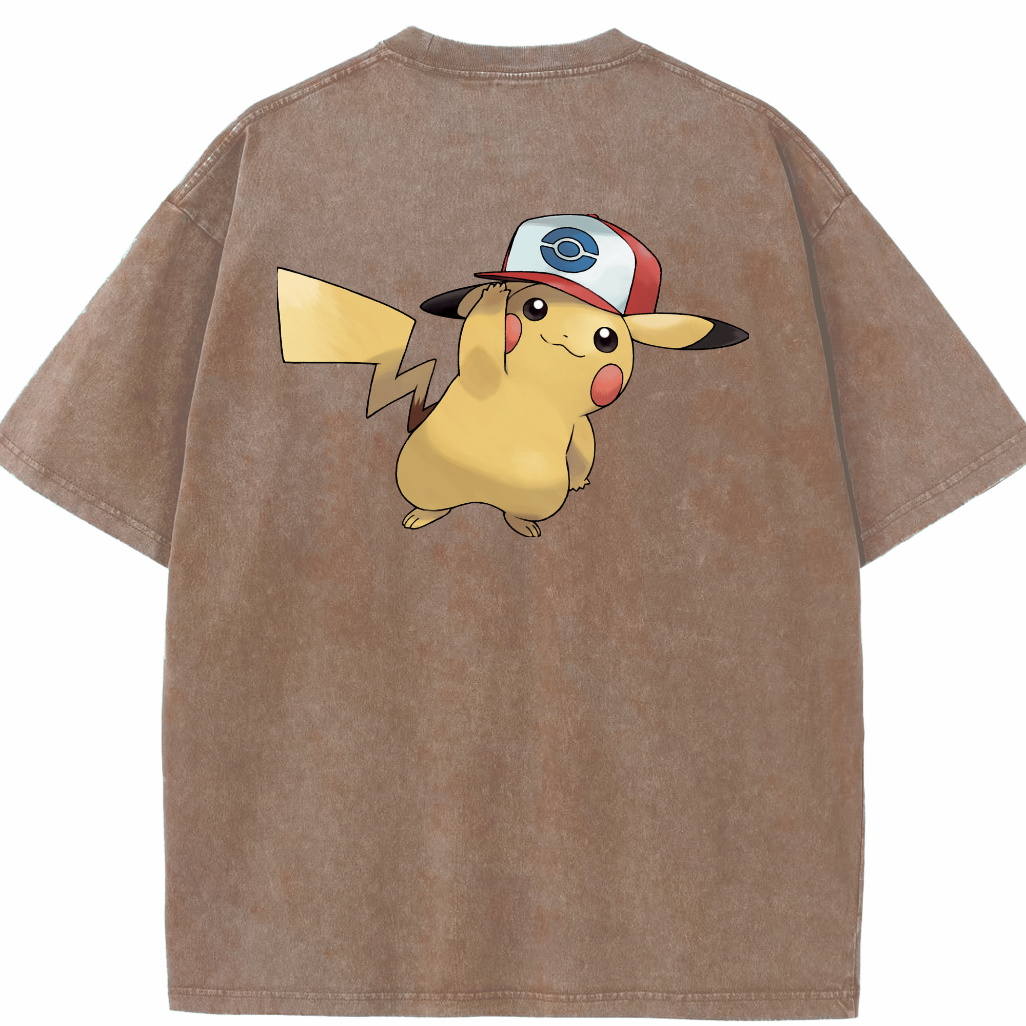 （画像用） ポケットモンスター Pokémon 綿100% ヴィンテージ風 半袖Tシャツ（背面プリント）