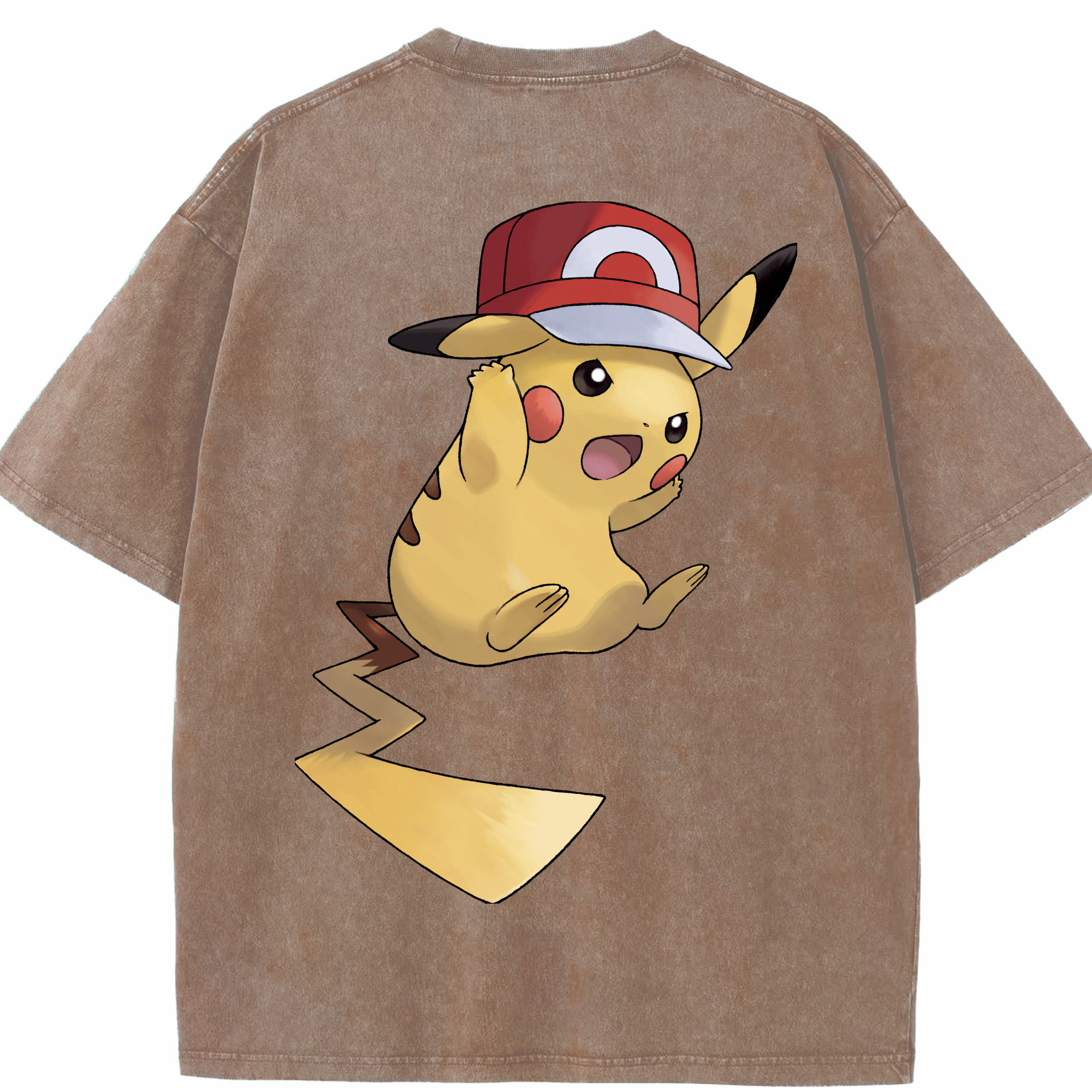 （画像用） ポケットモンスター Pokémon 綿100% ヴィンテージ風 半袖Tシャツ（背面プリント）