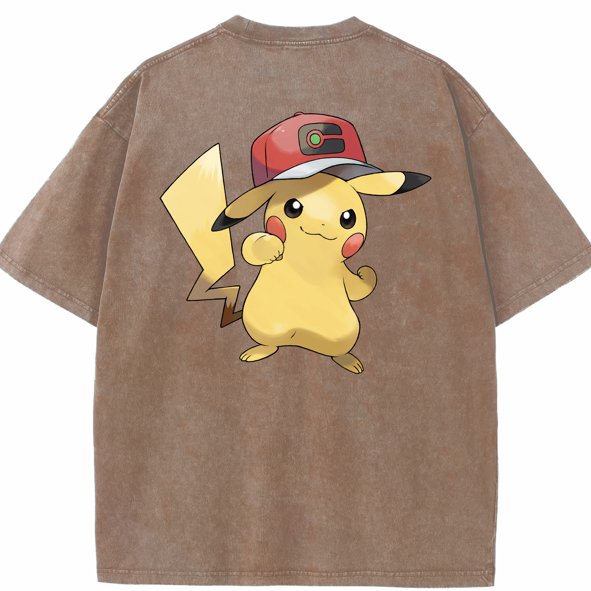 （画像用） ポケットモンスター Pokémon 綿100% ヴィンテージ風 半袖Tシャツ（背面プリント）