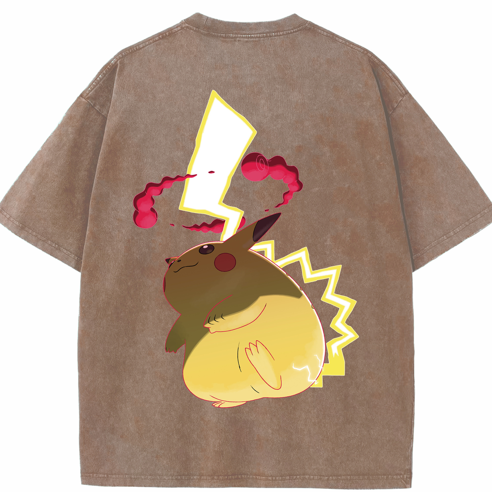 （画像用） ポケットモンスター Pokémon 綿100% ヴィンテージ風 半袖Tシャツ（背面プリント）