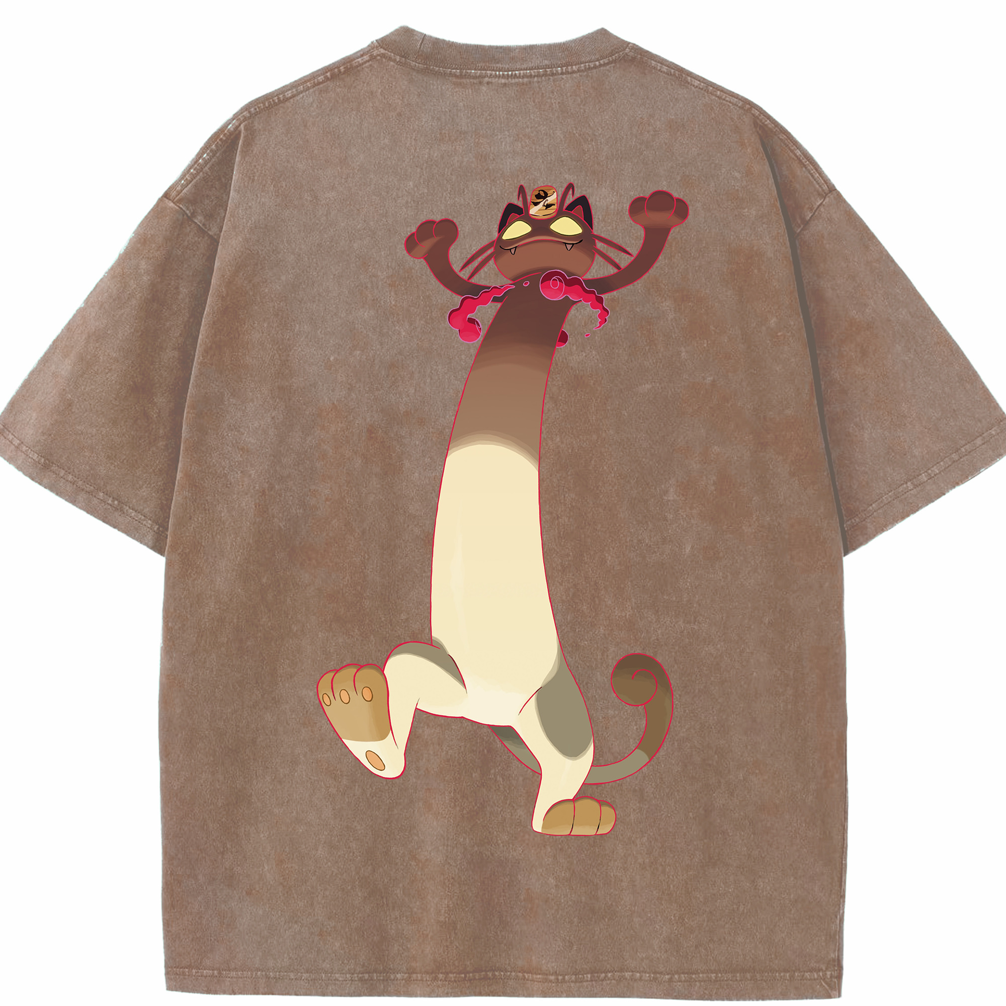 （画像用） ポケットモンスター Pokémon 綿100% ヴィンテージ風 半袖Tシャツ（背面プリント）