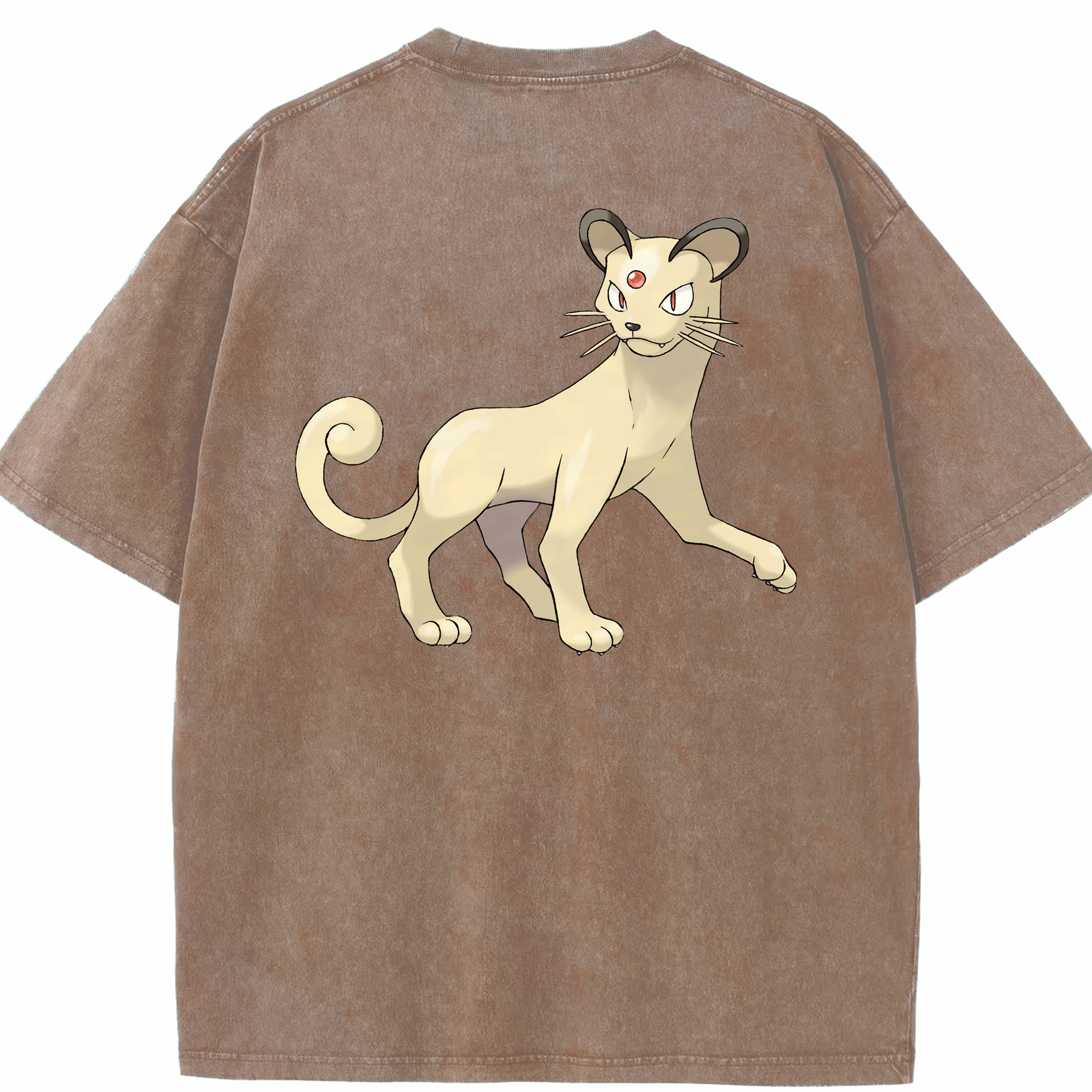 （画像用） ポケットモンスター Pokémon 綿100% ヴィンテージ風 半袖Tシャツ（背面プリント）