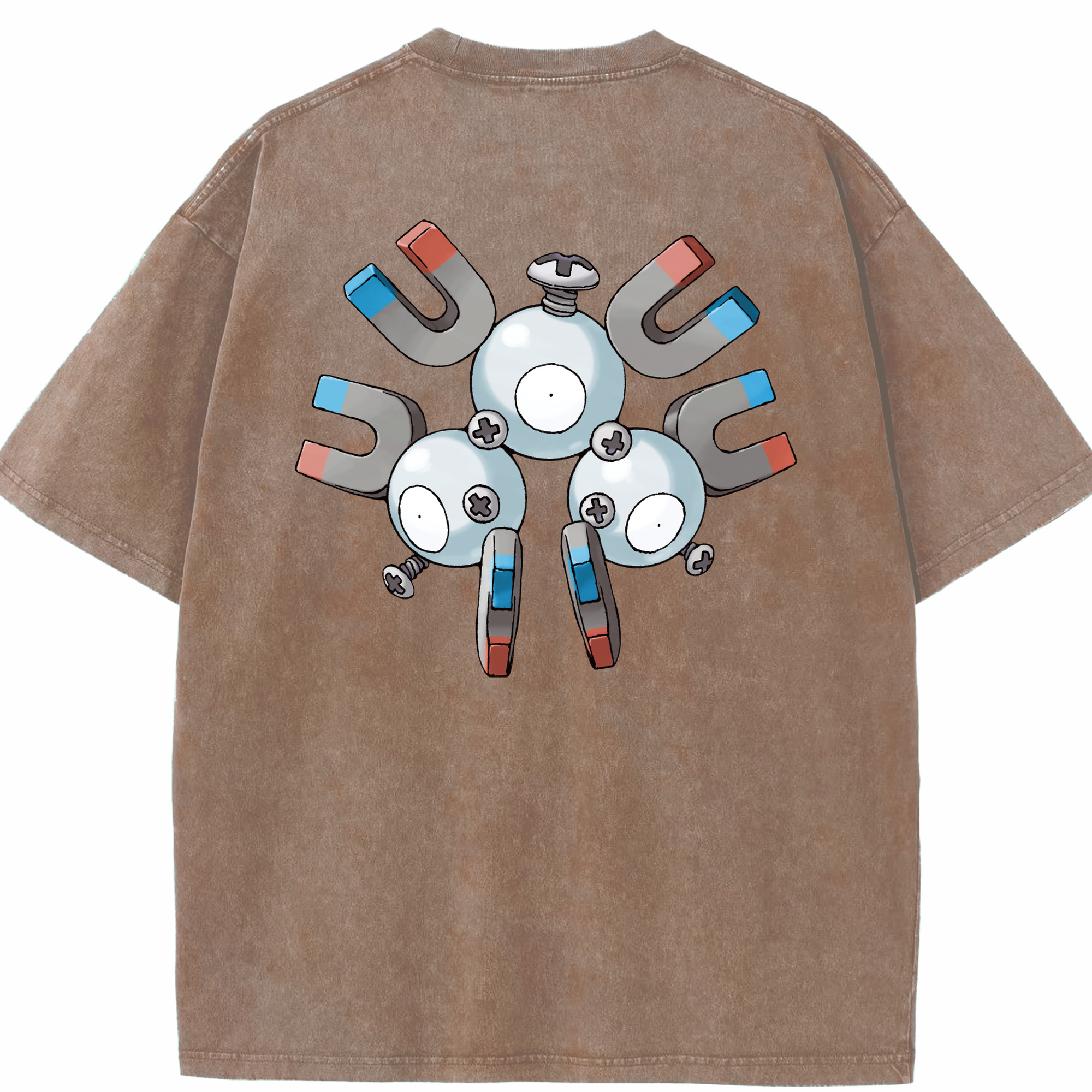 （画像用） ポケットモンスター Pokémon 綿100% ヴィンテージ風 半袖Tシャツ（背面プリント）