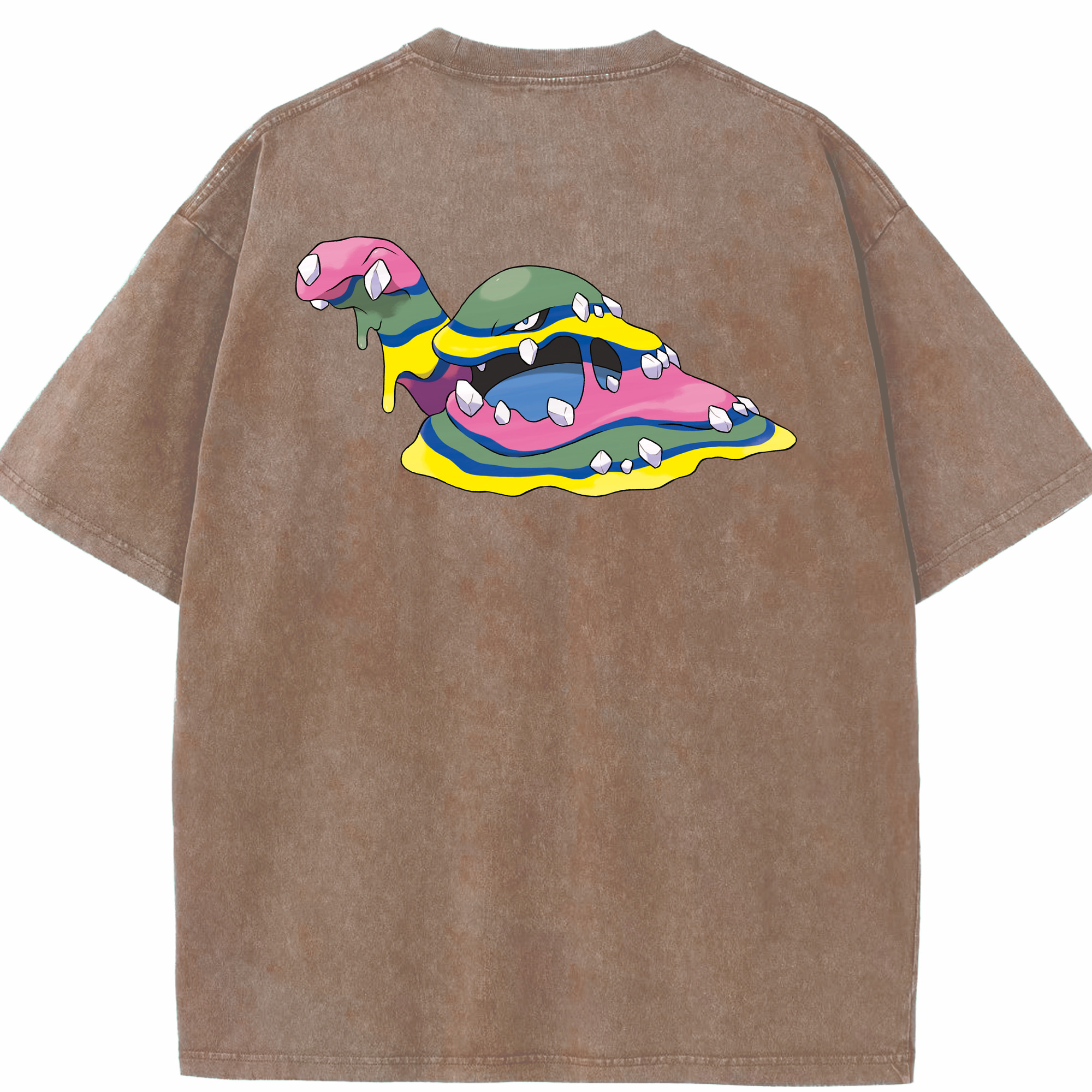 （画像用） ポケットモンスター Pokémon 綿100% ヴィンテージ風 半袖Tシャツ（背面プリント）