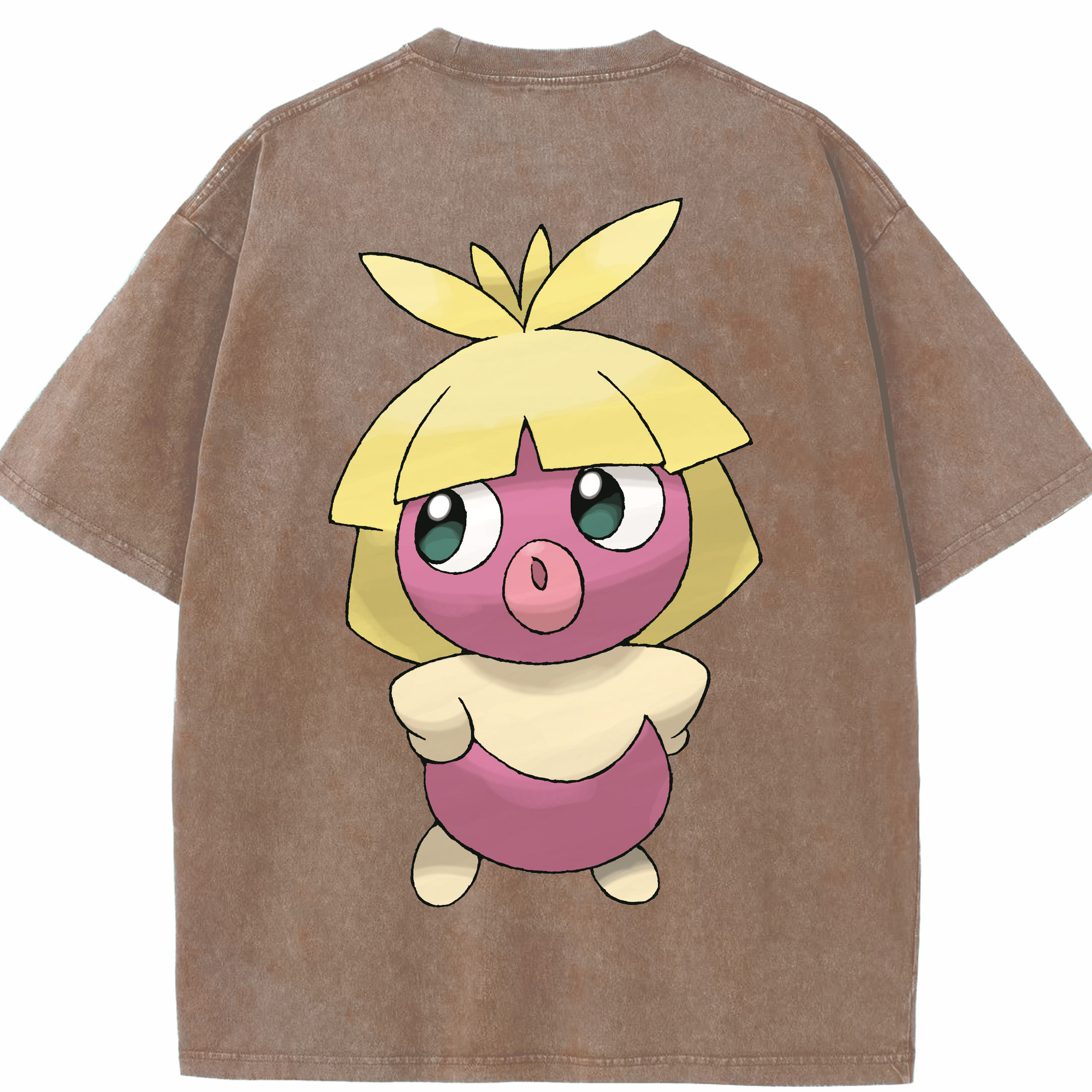 （画像用） ポケットモンスター Pokémon 綿100% ヴィンテージ風 半袖Tシャツ（背面プリント）