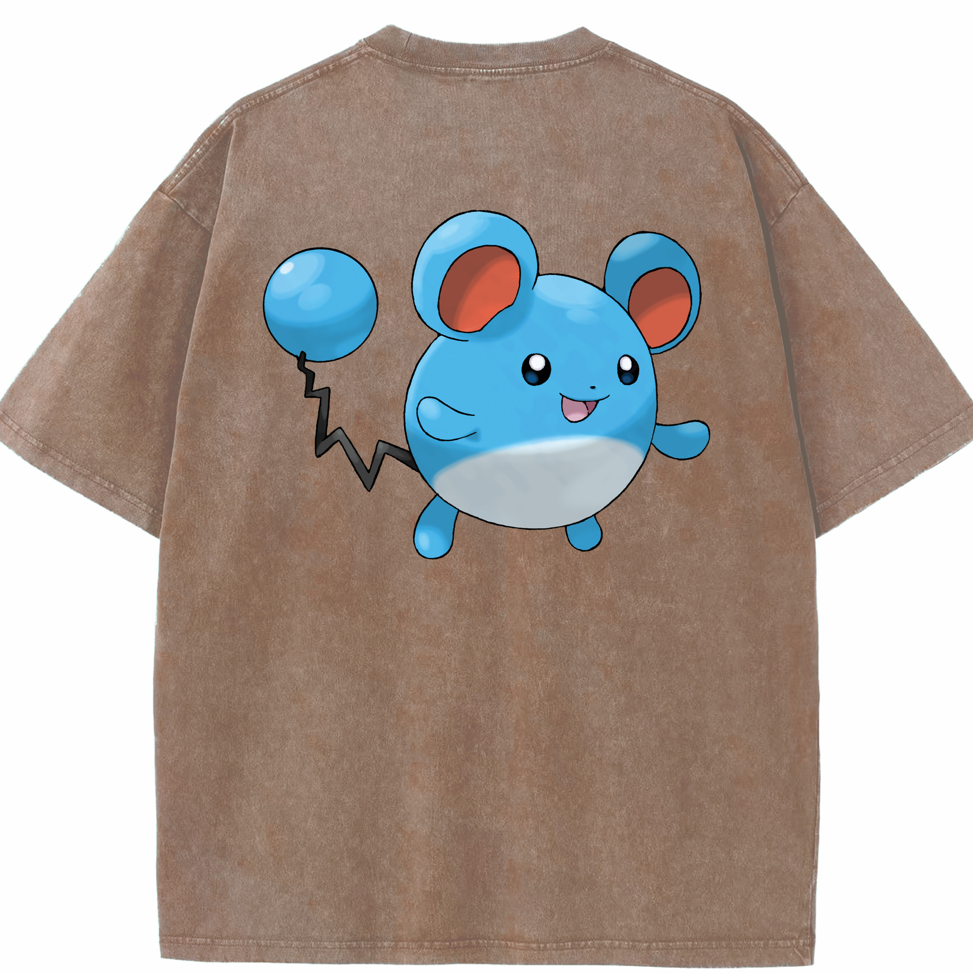 （画像用） ポケットモンスター Pokémon 綿100% ヴィンテージ風 半袖Tシャツ（背面プリント）