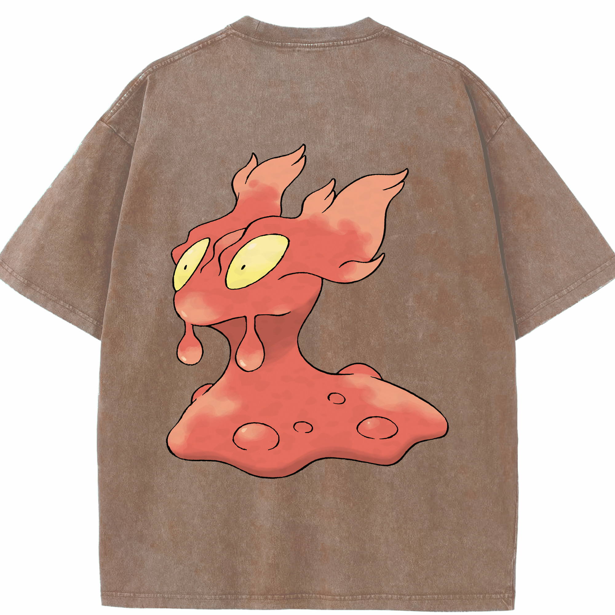 （画像用） ポケットモンスター Pokémon 綿100% ヴィンテージ風 半袖Tシャツ（背面プリント）