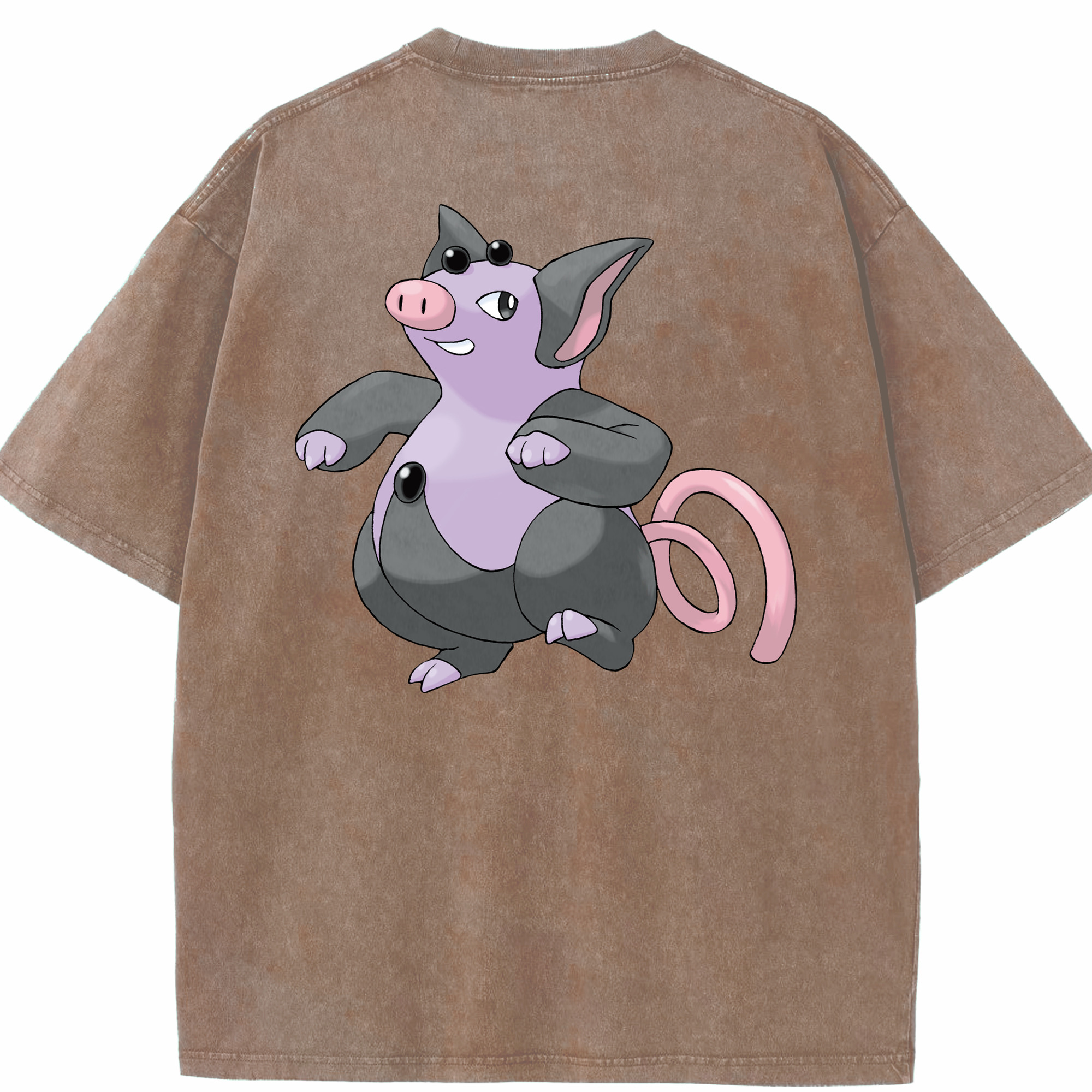 （画像用） ポケットモンスター Pokémon 綿100% ヴィンテージ風 半袖Tシャツ（背面プリント）