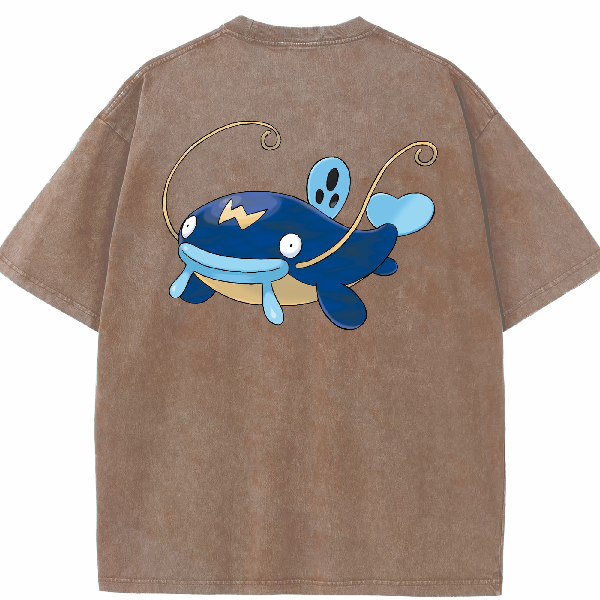 （画像用） ポケットモンスター Pokémon 綿100% ヴィンテージ風 半袖Tシャツ（背面プリント）