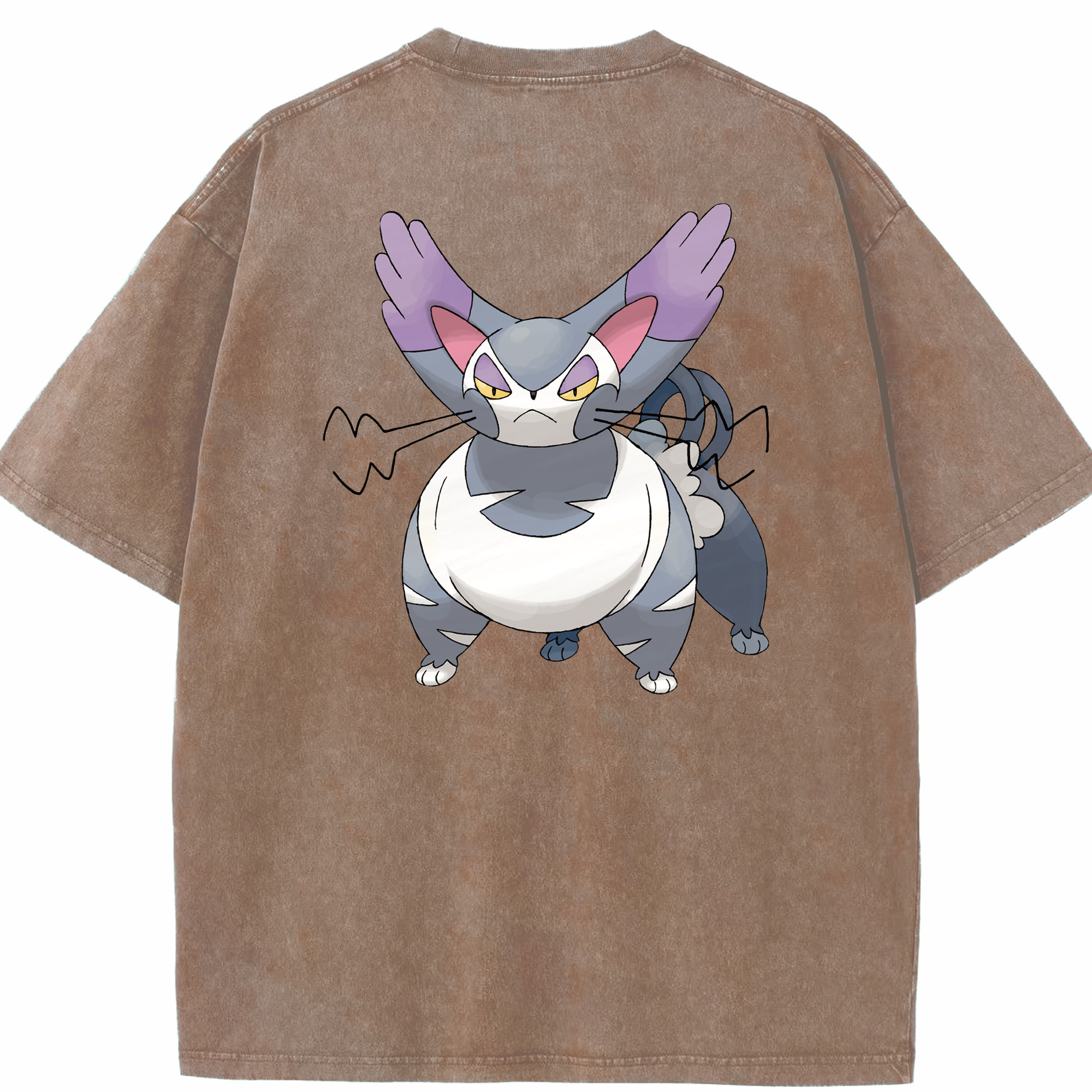 （画像用） ポケットモンスター Pokémon 綿100% ヴィンテージ風 半袖Tシャツ（背面プリント）