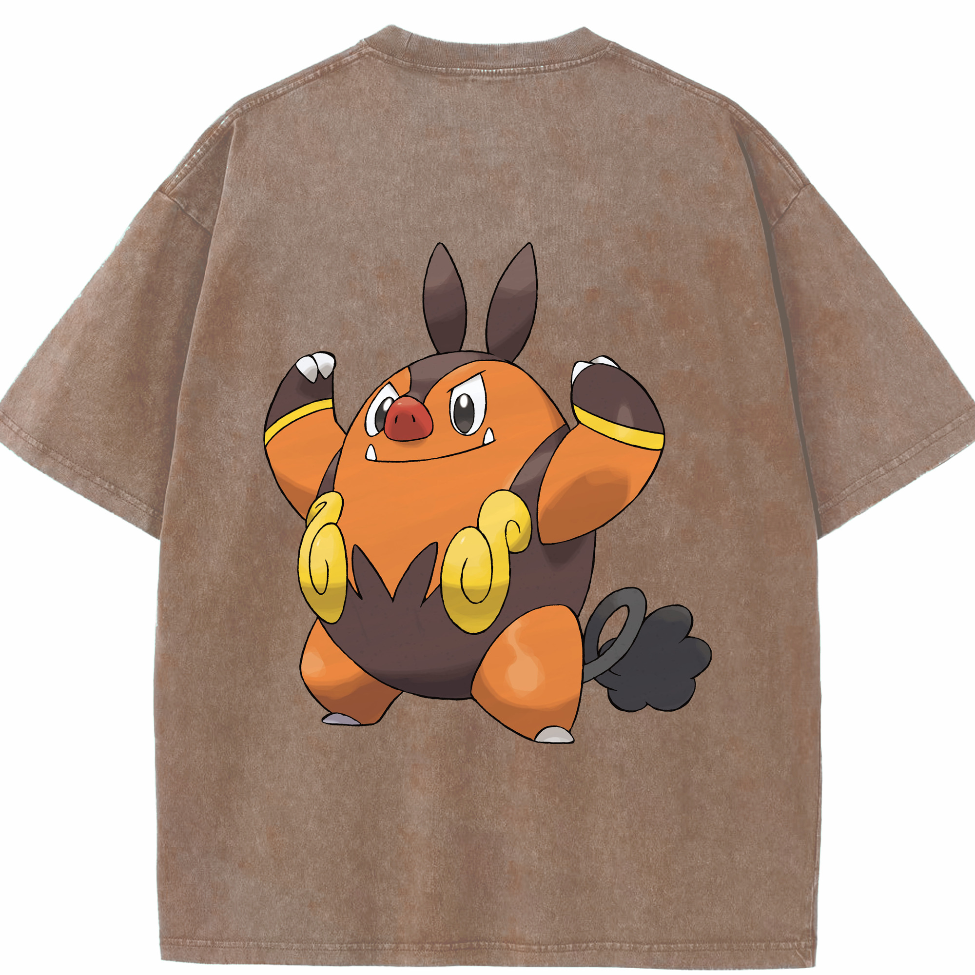 （画像用） ポケットモンスター Pokémon 綿100% ヴィンテージ風 半袖Tシャツ（背面プリント）