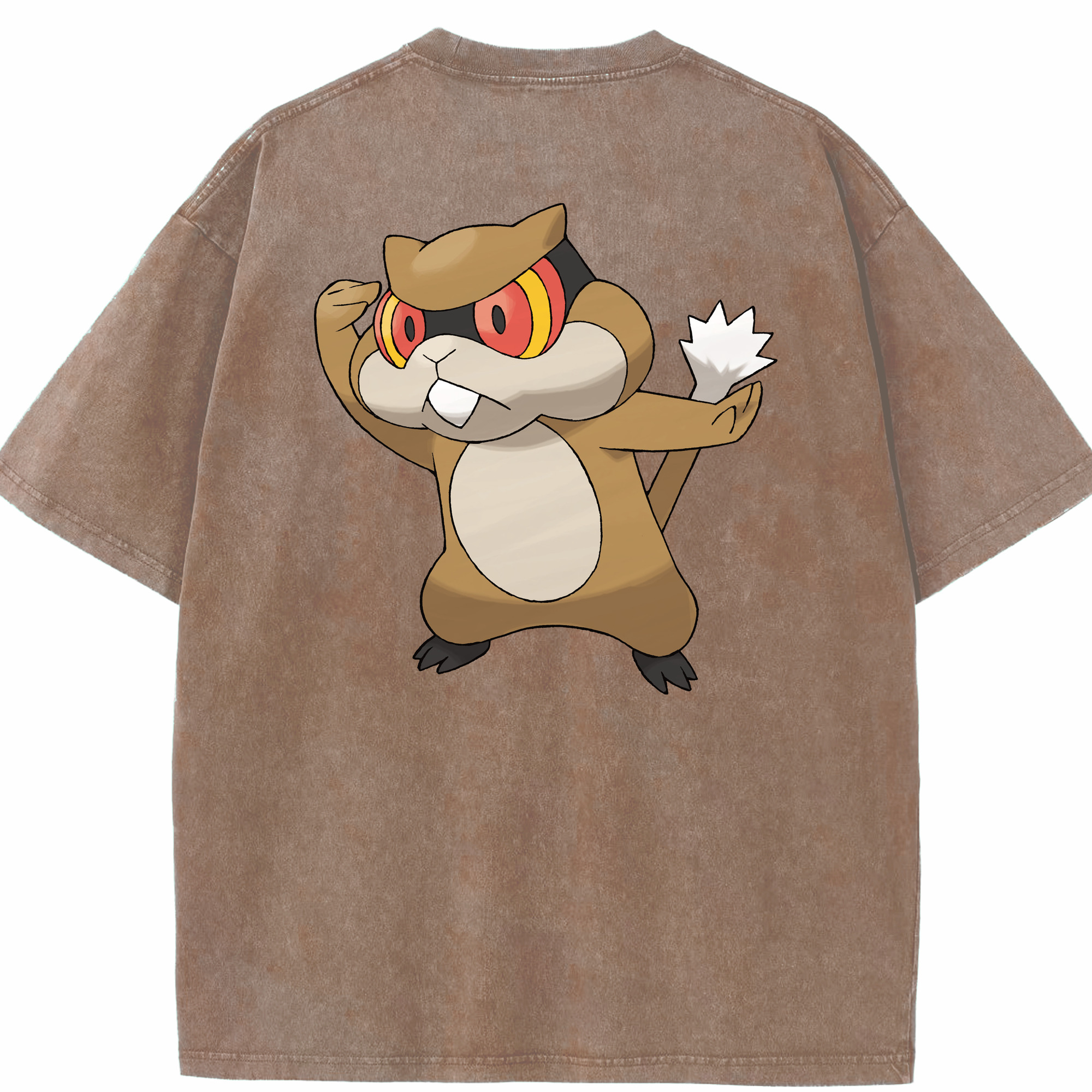 （画像用） ポケットモンスター Pokémon 綿100% ヴィンテージ風 半袖Tシャツ（背面プリント）