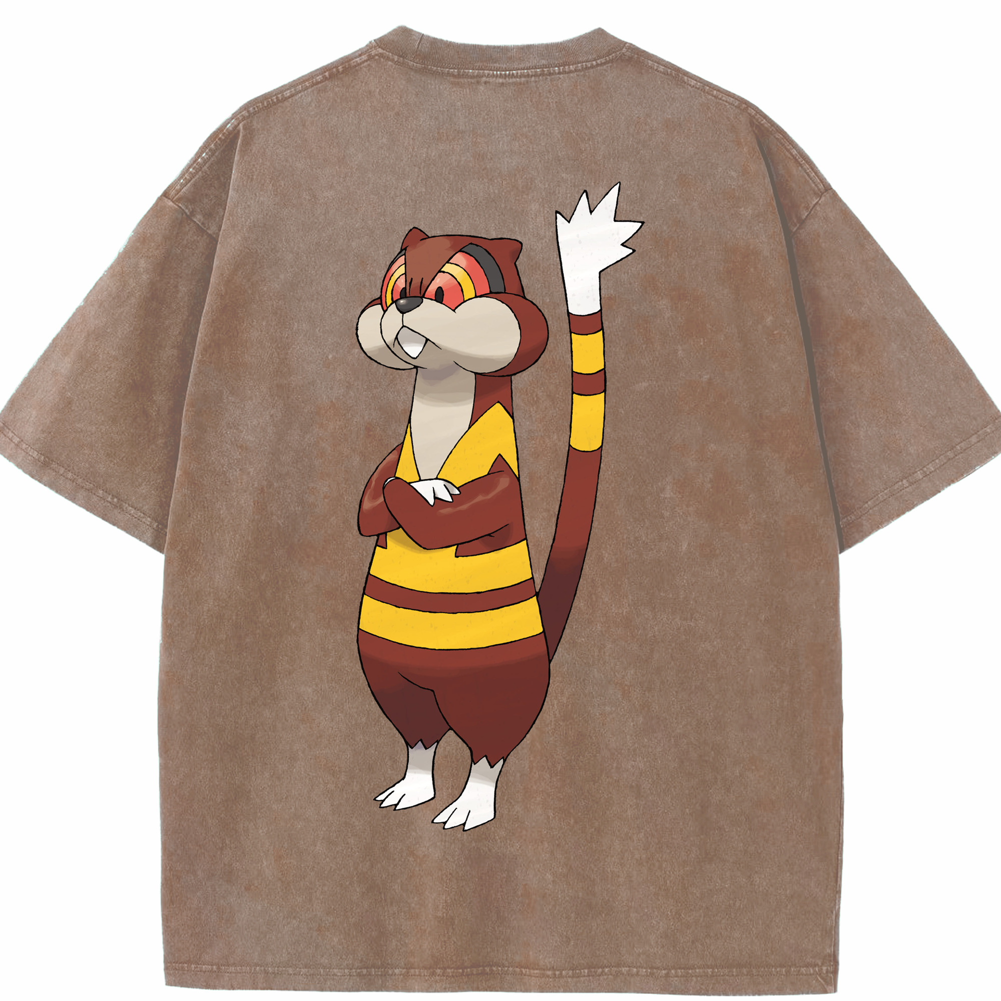 （画像用） ポケットモンスター Pokémon 綿100% ヴィンテージ風 半袖Tシャツ（背面プリント）