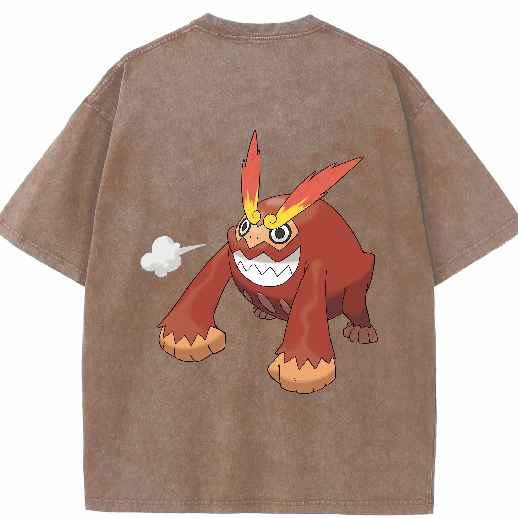 （画像用） ポケットモンスター Pokémon 綿100% ヴィンテージ風 半袖Tシャツ（背面プリント）