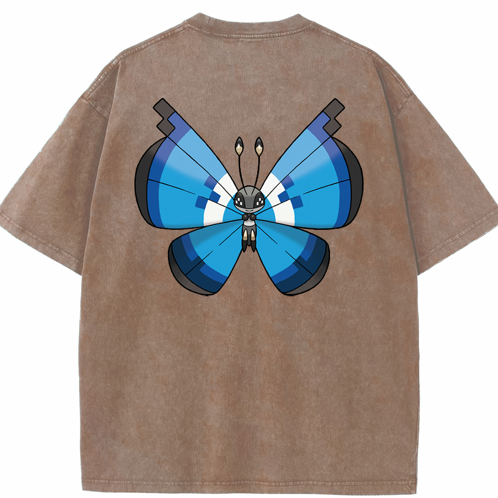 （画像用） ポケットモンスター Pokémon 綿100% ヴィンテージ風 半袖Tシャツ（背面プリント）