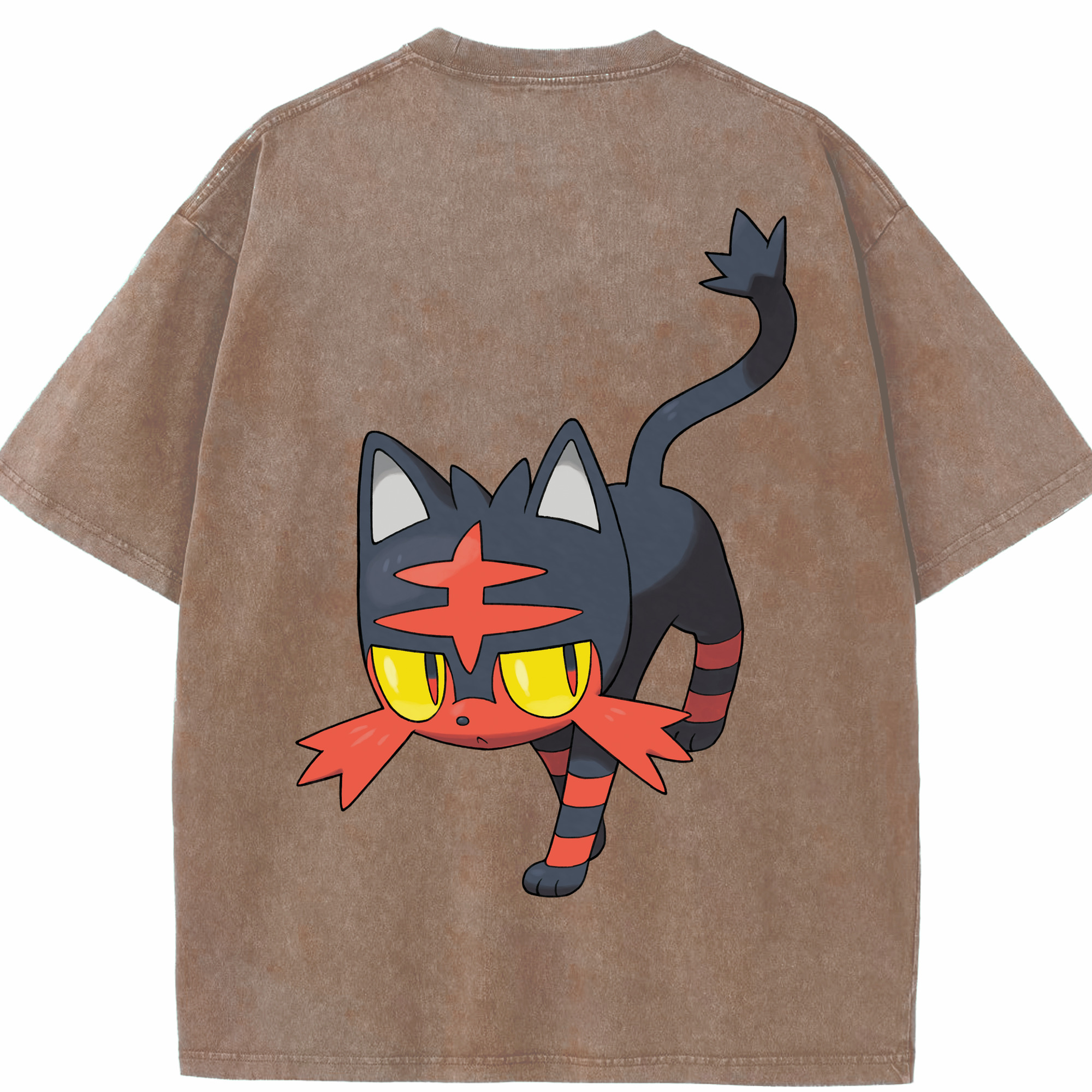 （画像用） ポケットモンスター Pokémon 綿100% ヴィンテージ風 半袖Tシャツ（背面プリント）