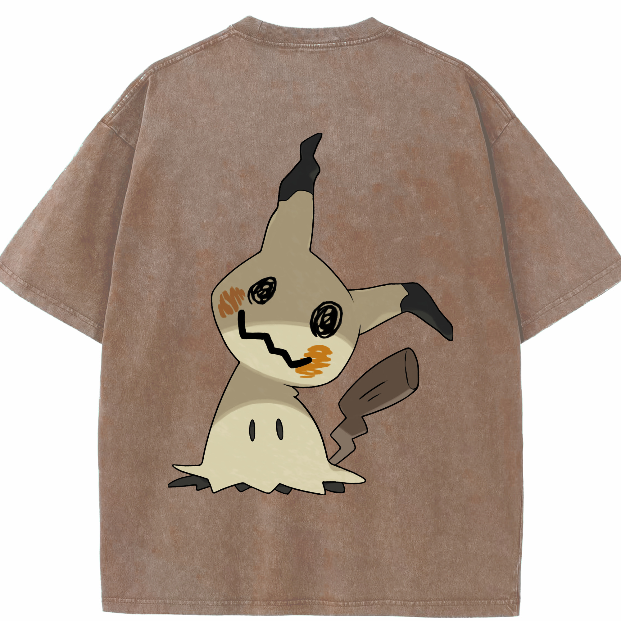 （画像用） ポケットモンスター Pokémon 綿100% ヴィンテージ風 半袖Tシャツ（背面プリント）