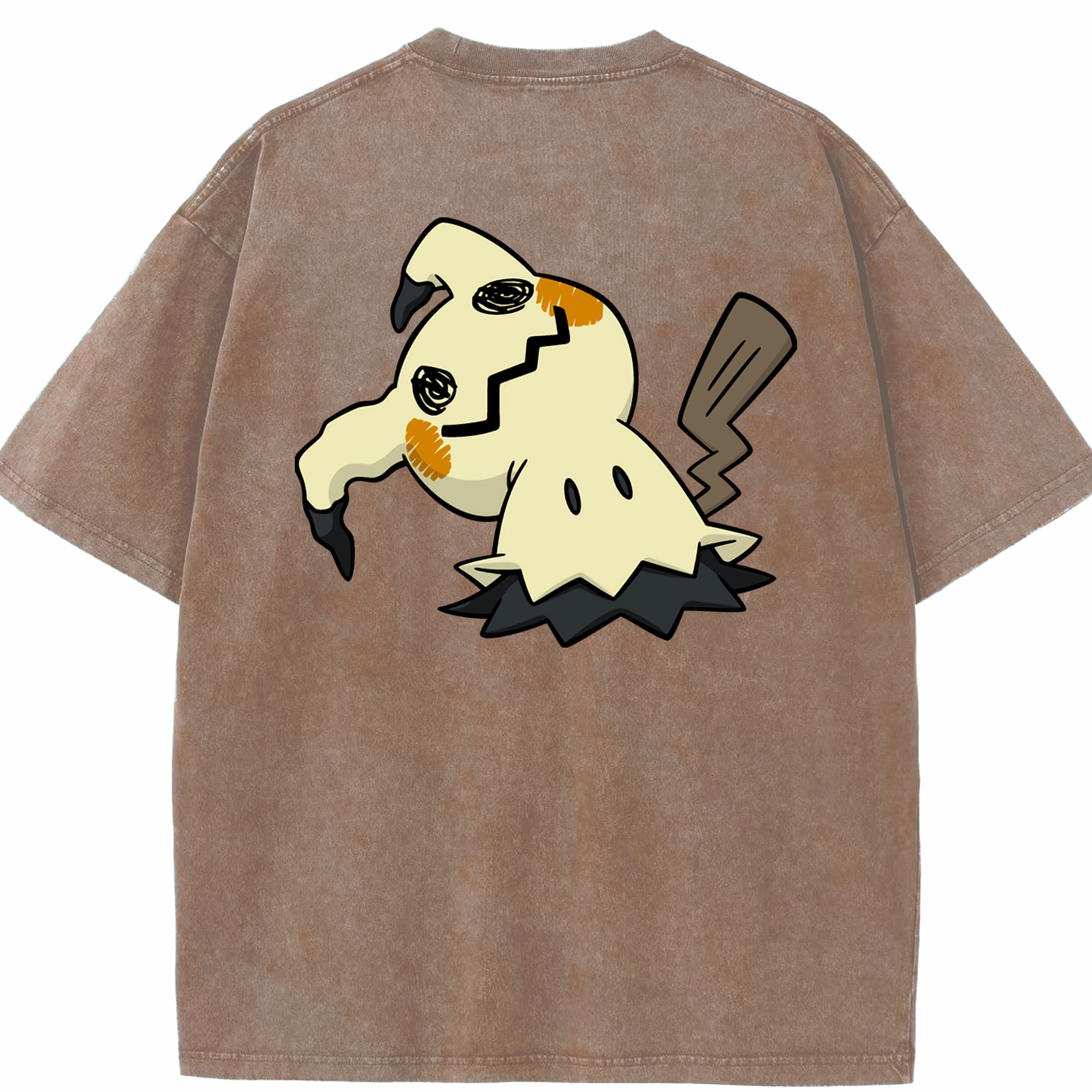 （画像用） ポケットモンスター Pokémon 綿100% ヴィンテージ風 半袖Tシャツ（背面プリント）