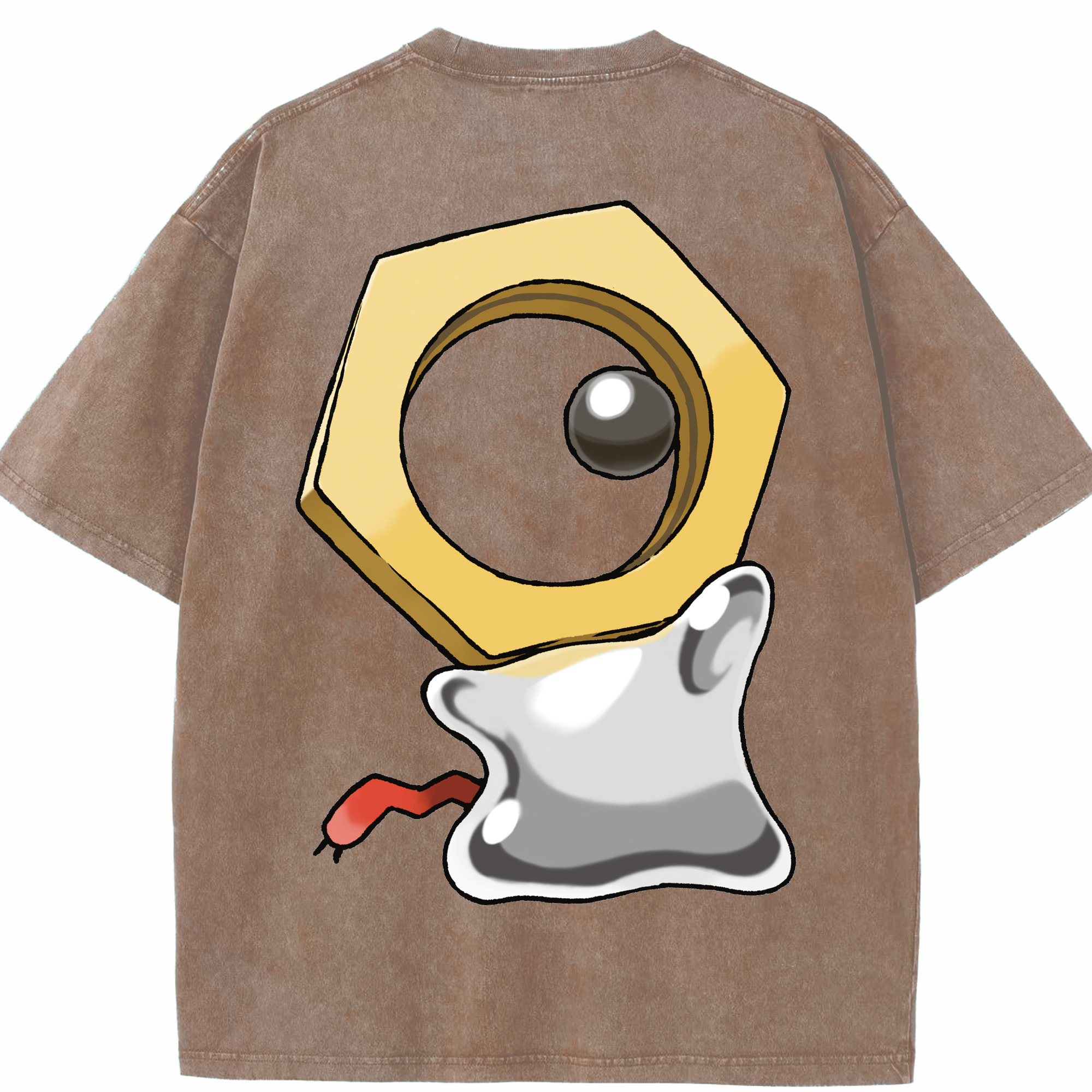 （画像用） ポケットモンスター Pokémon 綿100% ヴィンテージ風 半袖Tシャツ（背面プリント）